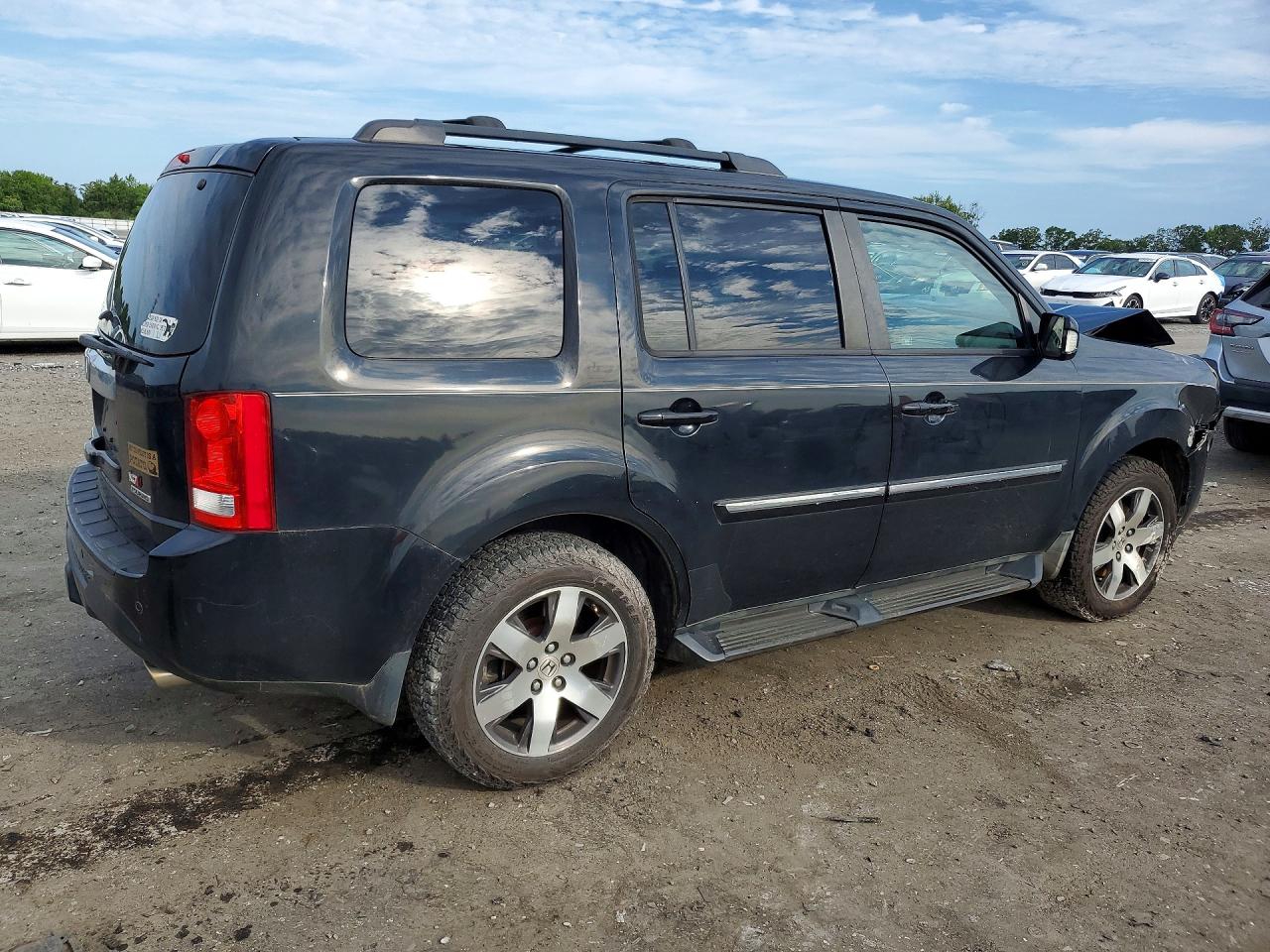 2012 Honda Pilot Touring Black vin: 5FNYF3H97CB017924