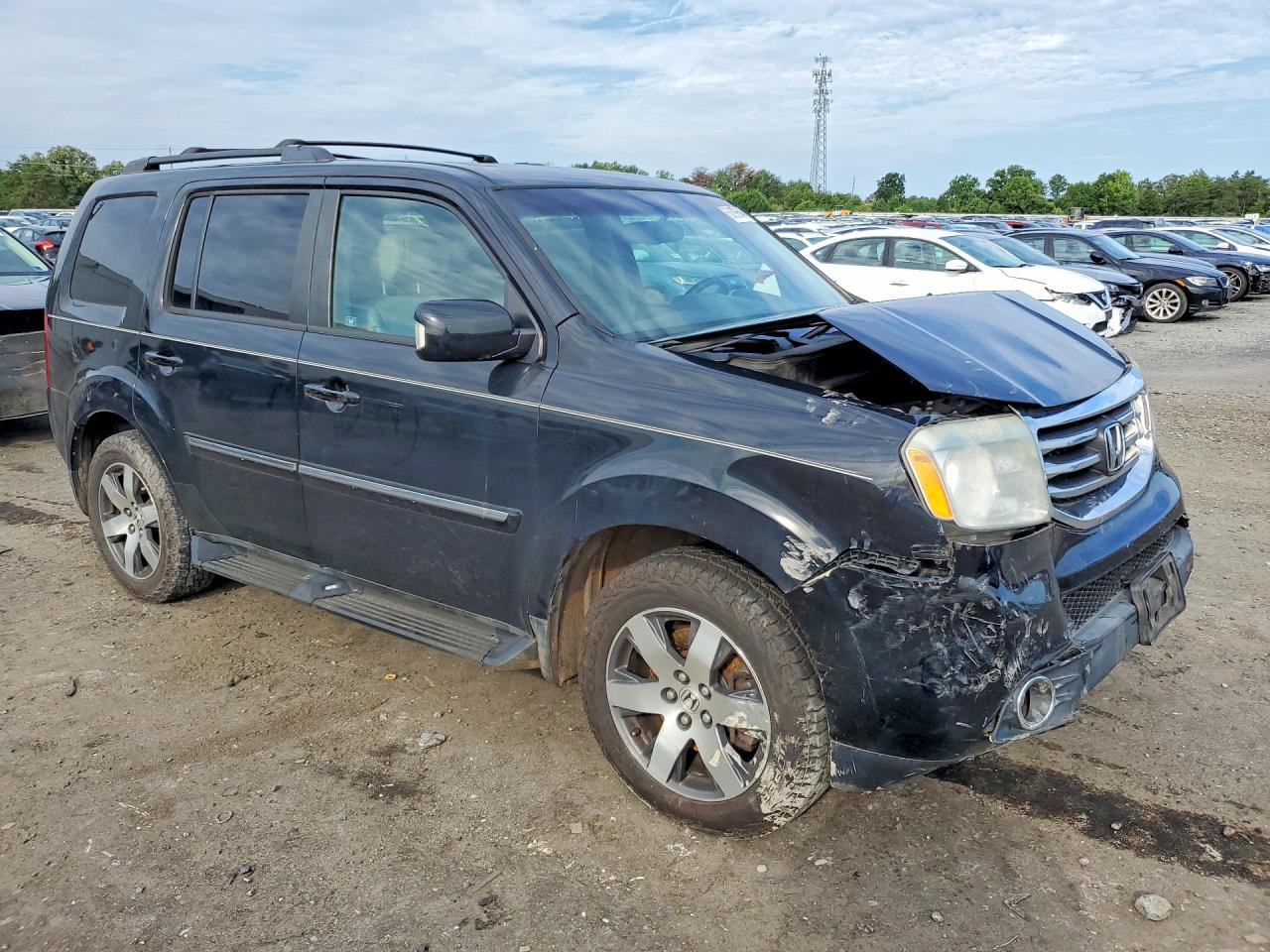 2012 Honda Pilot Touring Black vin: 5FNYF3H97CB017924