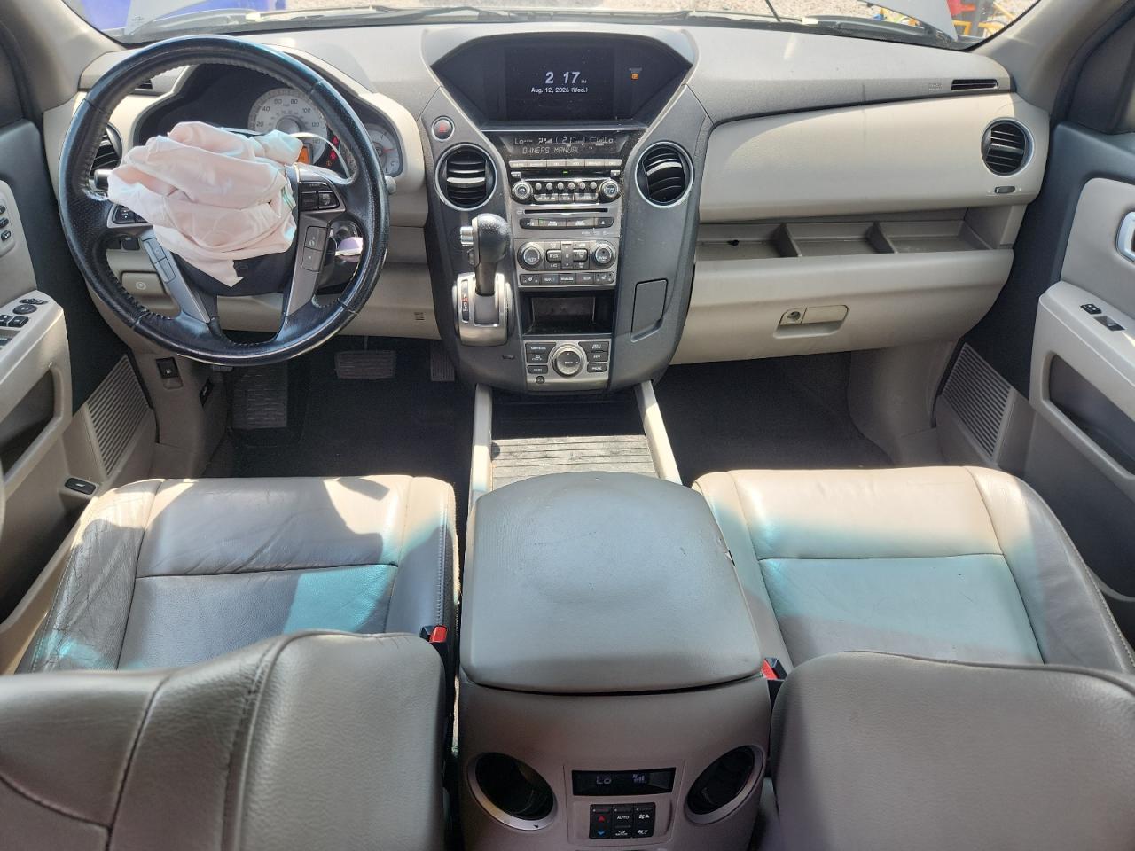 2012 Honda Pilot Touring Gray vin: 5FNYF3H97CB024694