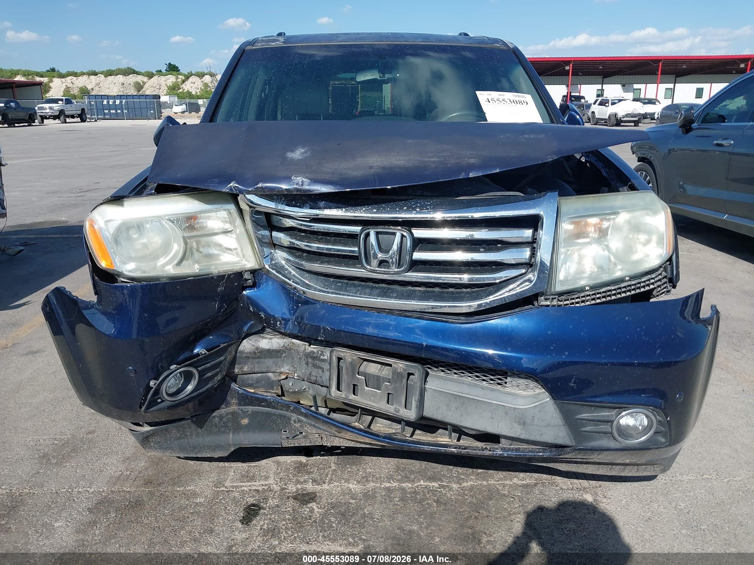 2013 Honda Pilot Touring Dark Blue vin: 5FNYF3H97DB028133
