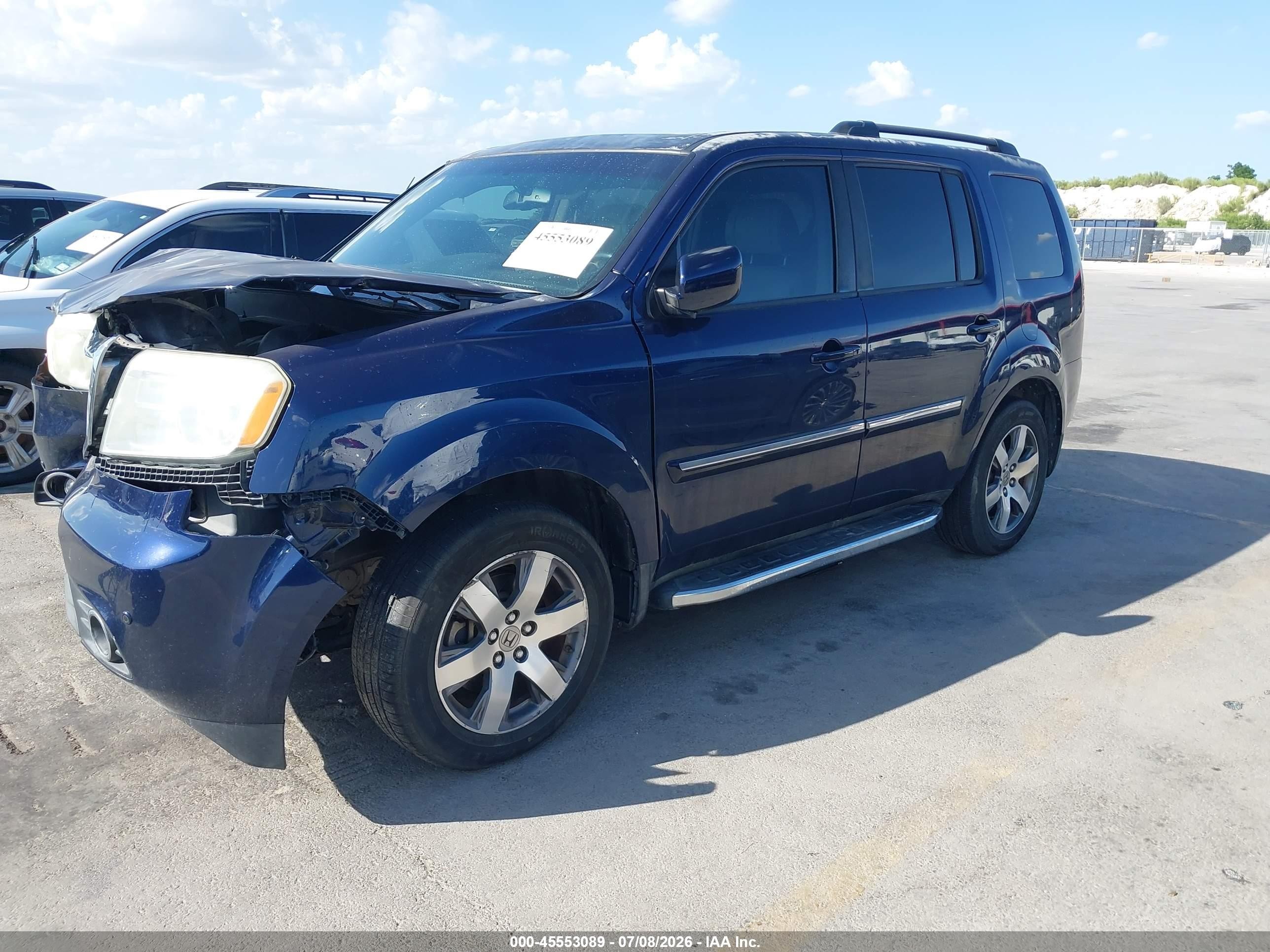 2013 Honda Pilot Touring Dark Blue vin: 5FNYF3H97DB028133