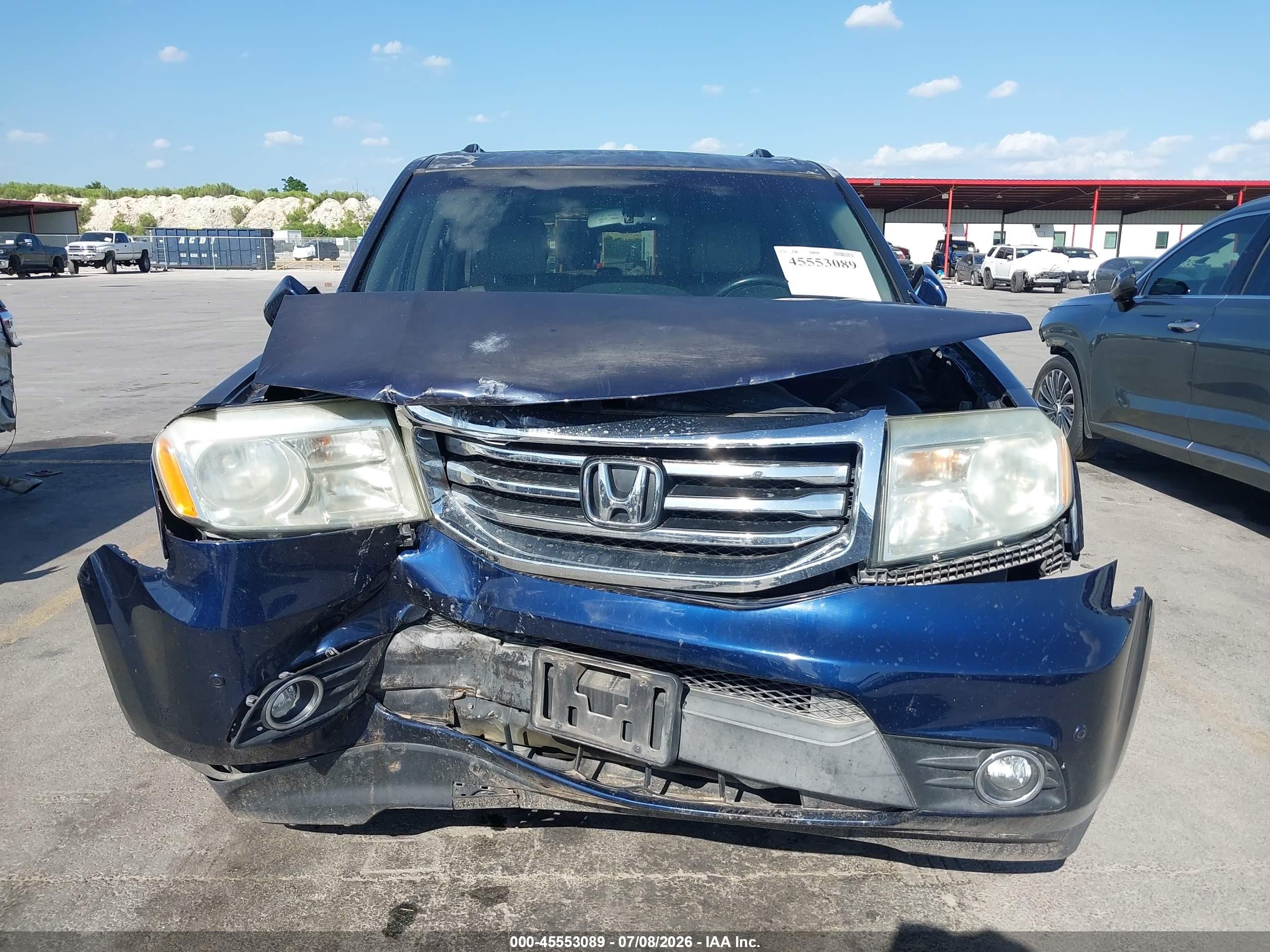 2013 Honda Pilot Touring Dark Blue vin: 5FNYF3H97DB028133
