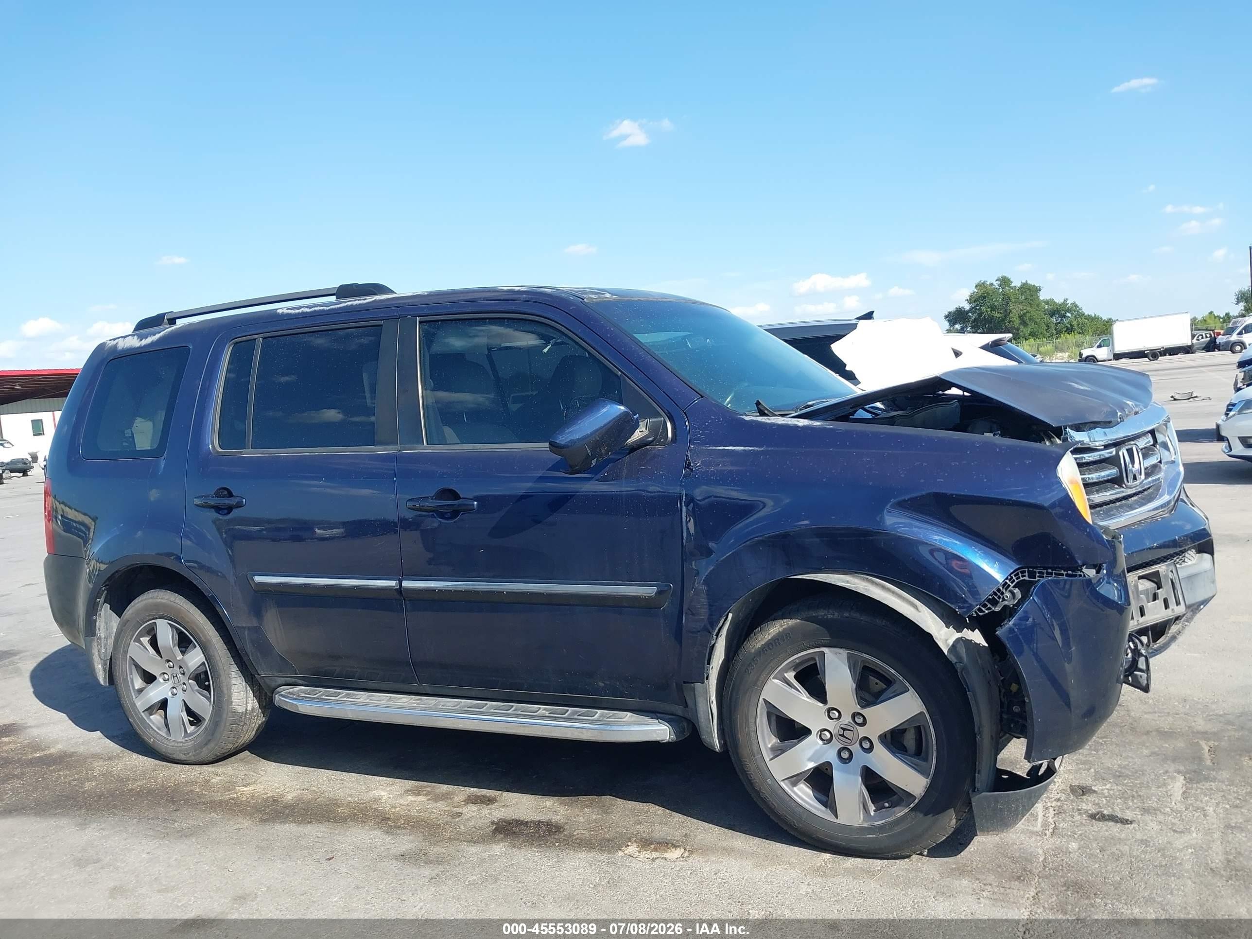 2013 Honda Pilot Touring Dark Blue vin: 5FNYF3H97DB028133