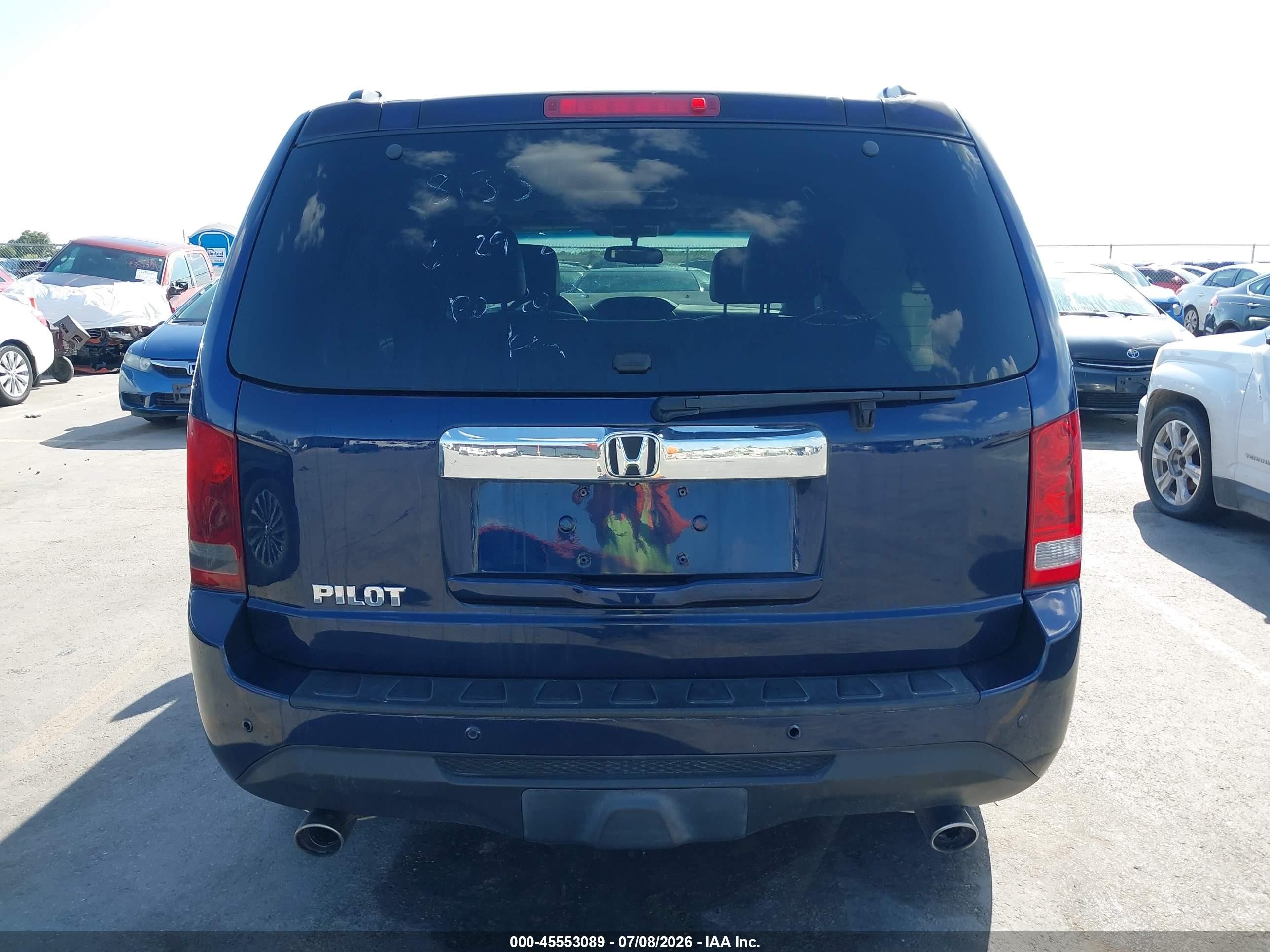 2013 Honda Pilot Touring Dark Blue vin: 5FNYF3H97DB028133