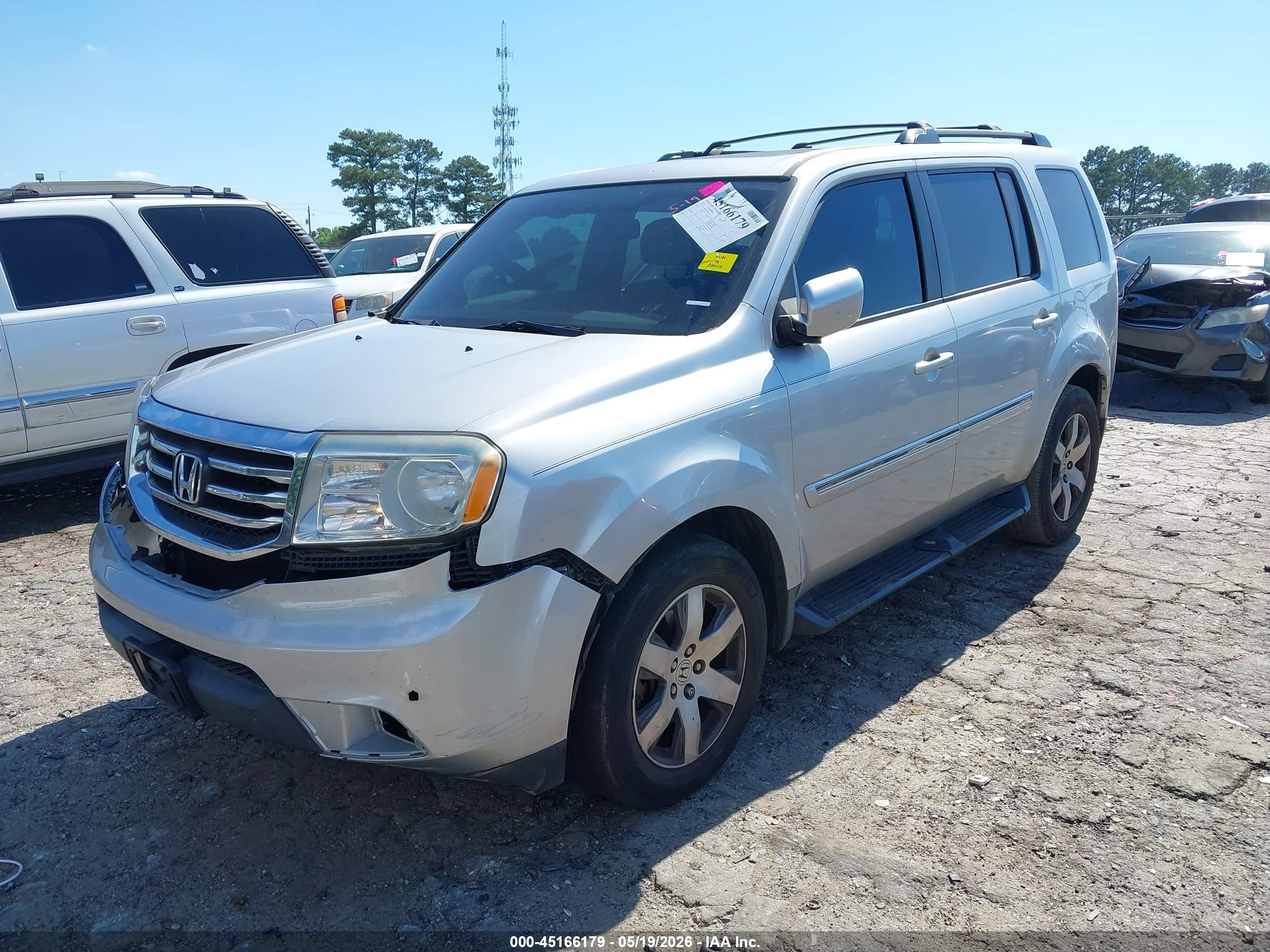 2014 Honda Pilot Touring Silver vin: 5FNYF3H97EB020924