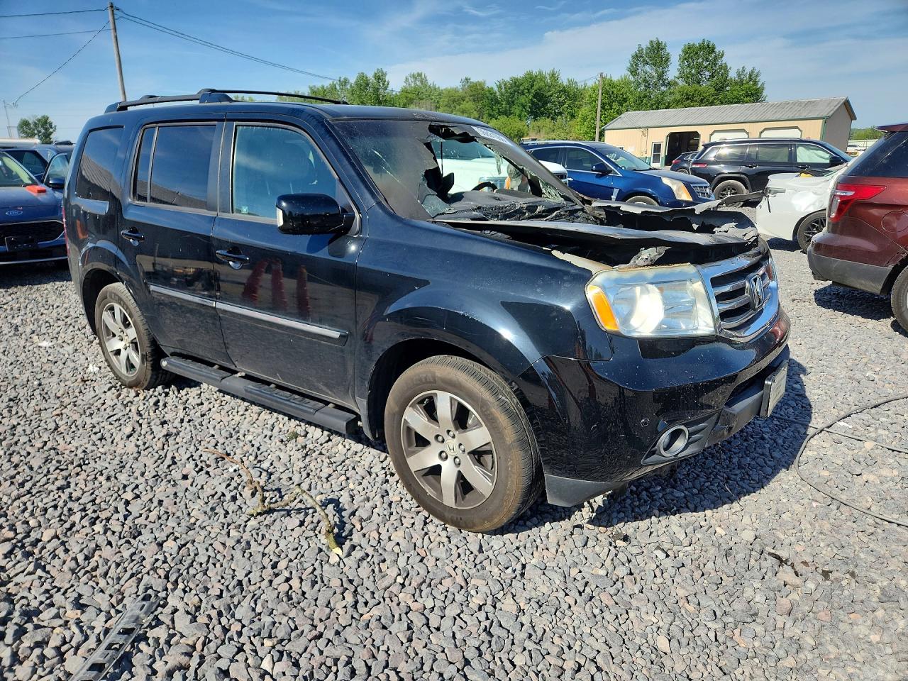 2012 Honda Pilot Touring Black vin: 5FNYF3H98CB021609
