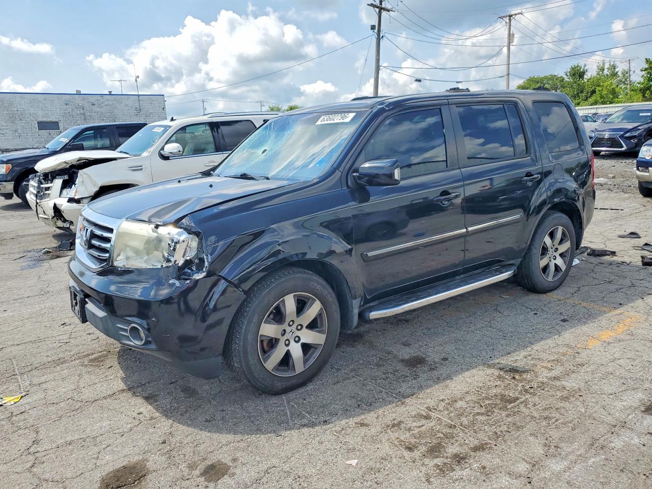 2012 Honda Pilot Touring Black vin: 5FNYF3H99CB018105