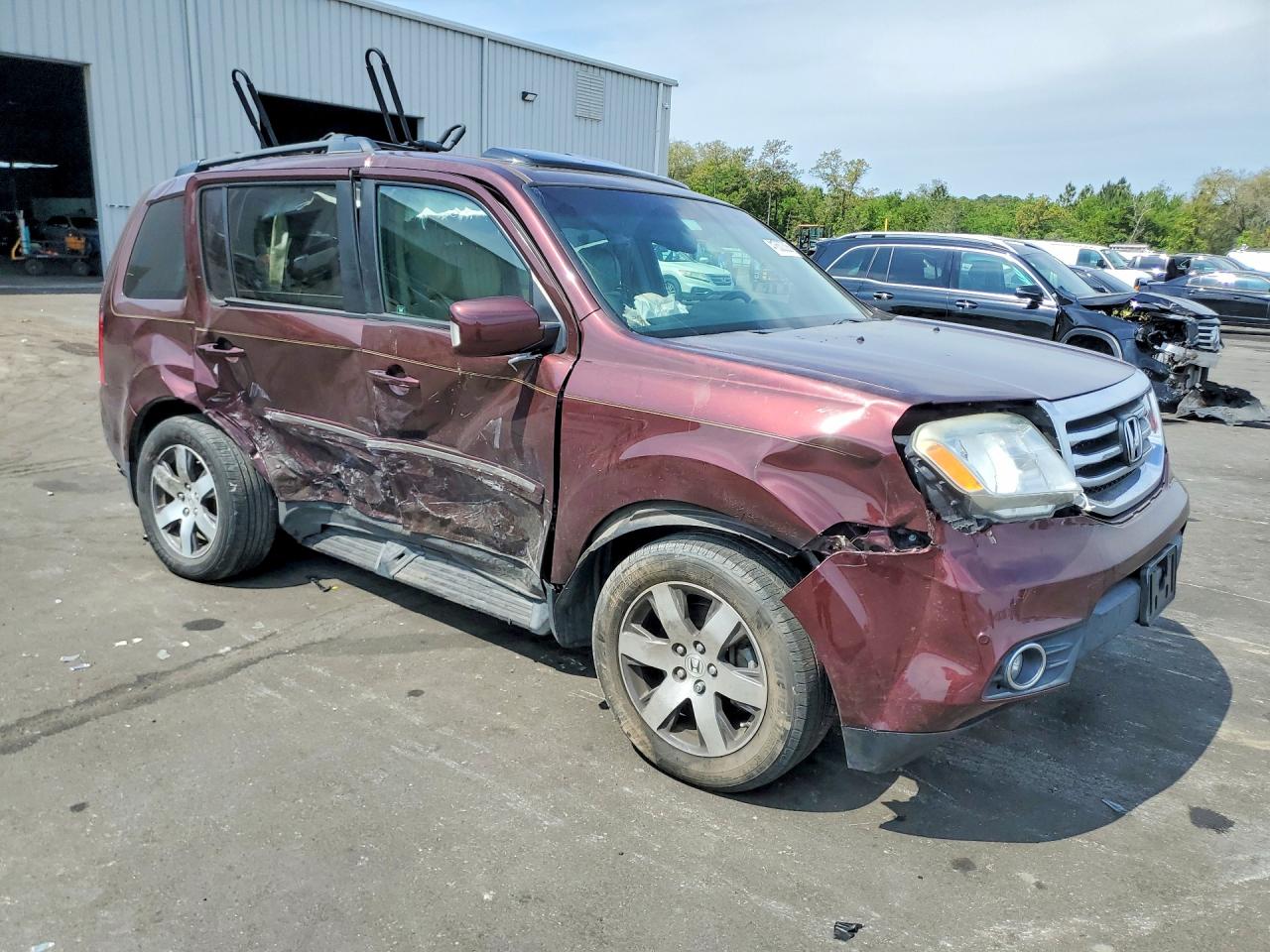 2012 Honda Pilot Touring Burgundy vin: 5FNYF3H99CB040508