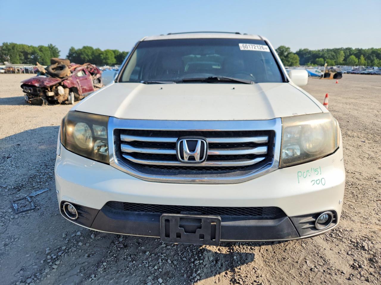 2012 Honda Pilot Touring White vin: 5FNYF3H9XCB040792