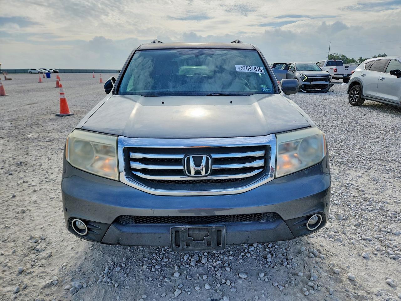 2013 Honda Pilot Touring Gray vin: 5FNYF3H9XDB025498