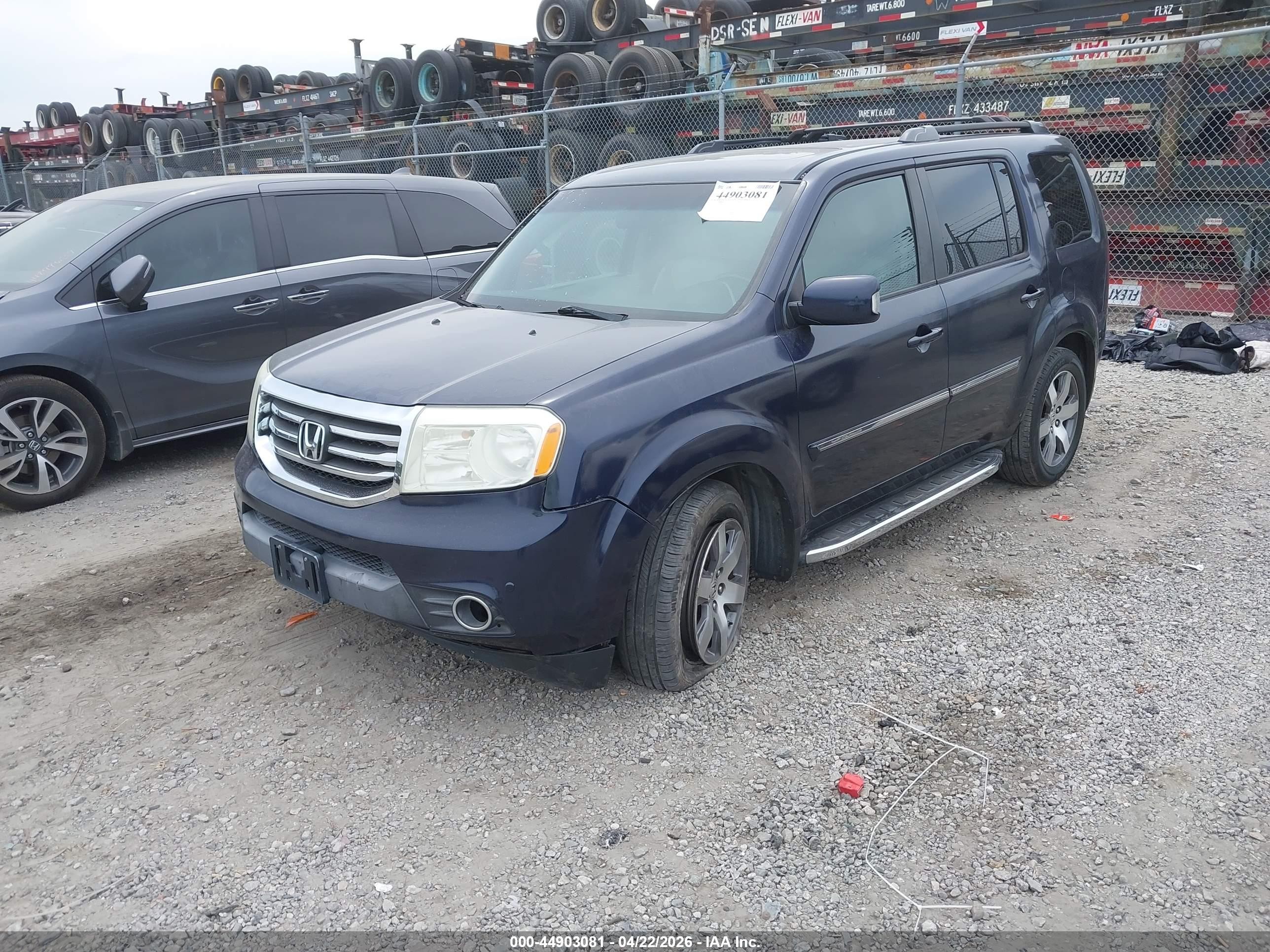 2013 Honda Pilot Touring Blue vin: 5FNYF3H9XDB032208
