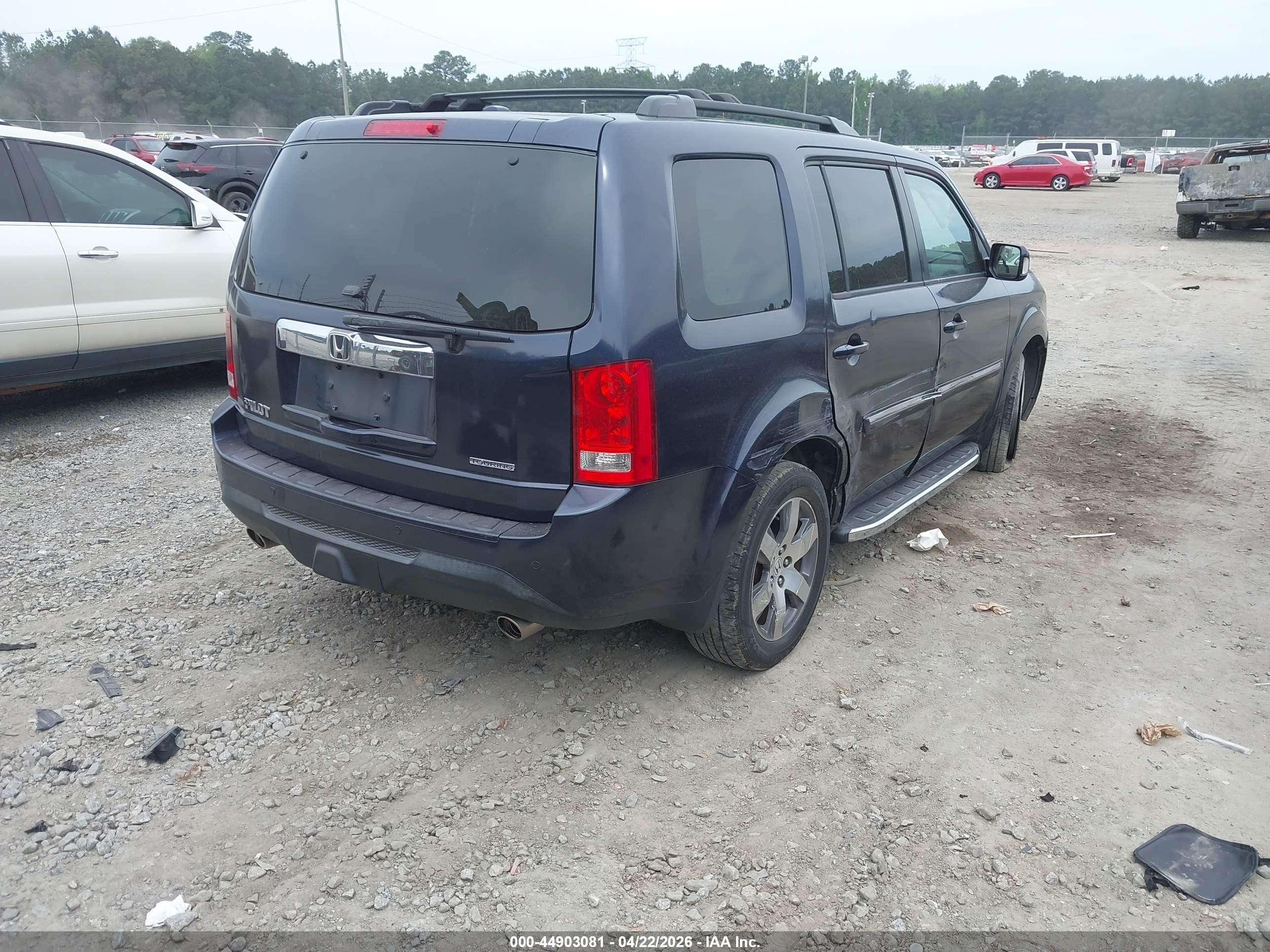 2013 Honda Pilot Touring Blue vin: 5FNYF3H9XDB032208