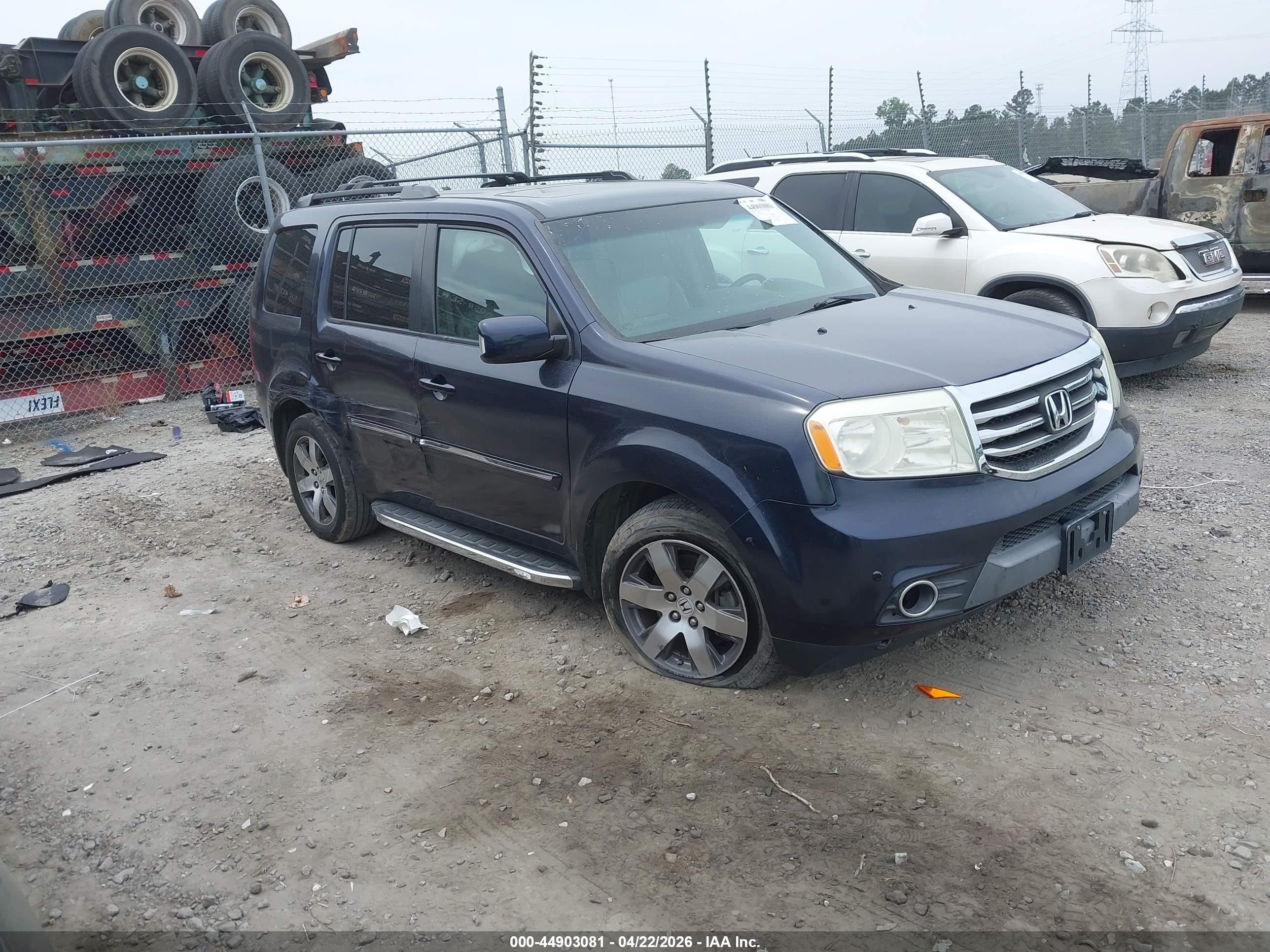 2013 Honda Pilot Touring Blue vin: 5FNYF3H9XDB032208