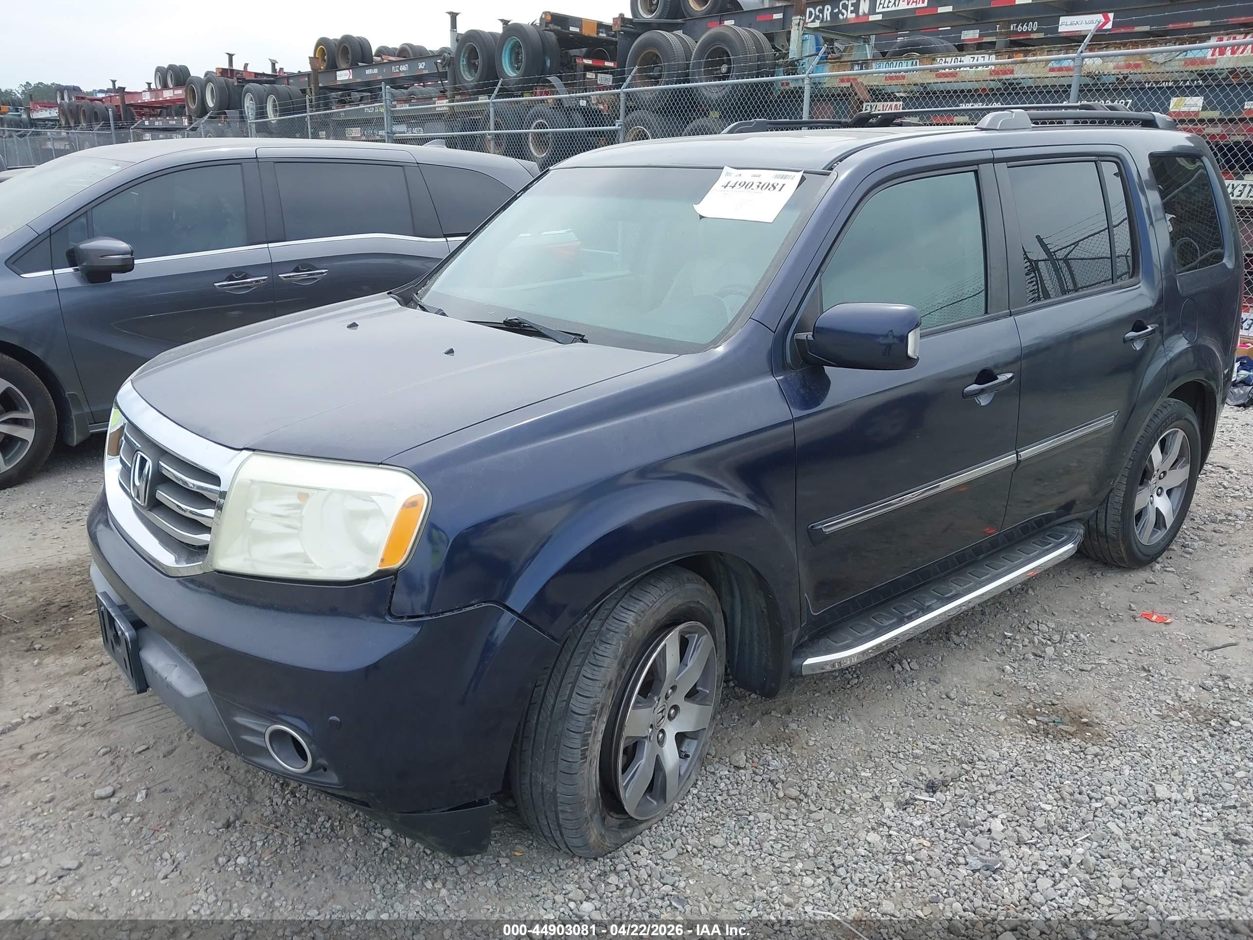 2013 Honda Pilot Touring Blue vin: 5FNYF3H9XDB032208