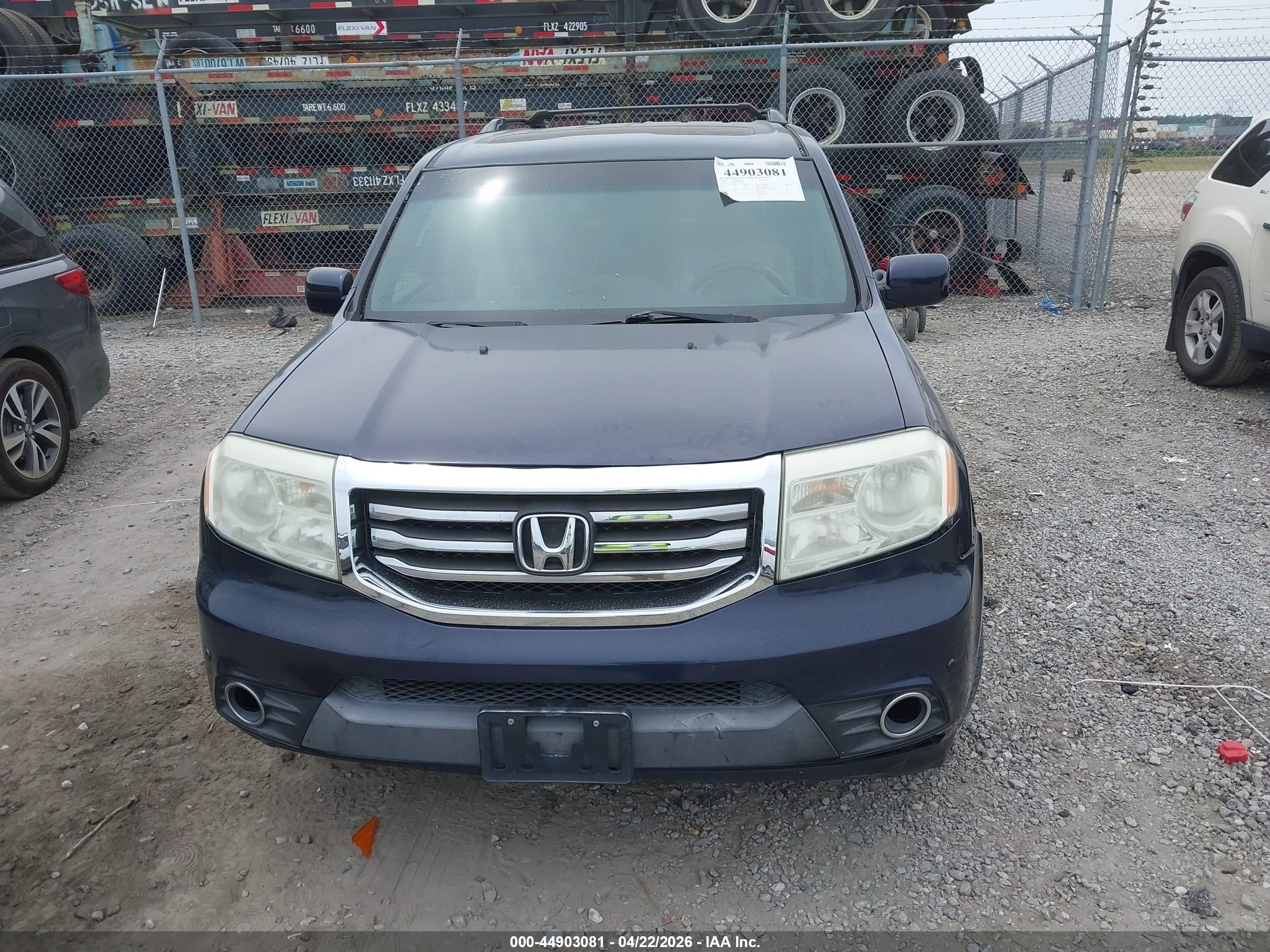 2013 Honda Pilot Touring Blue vin: 5FNYF3H9XDB032208
