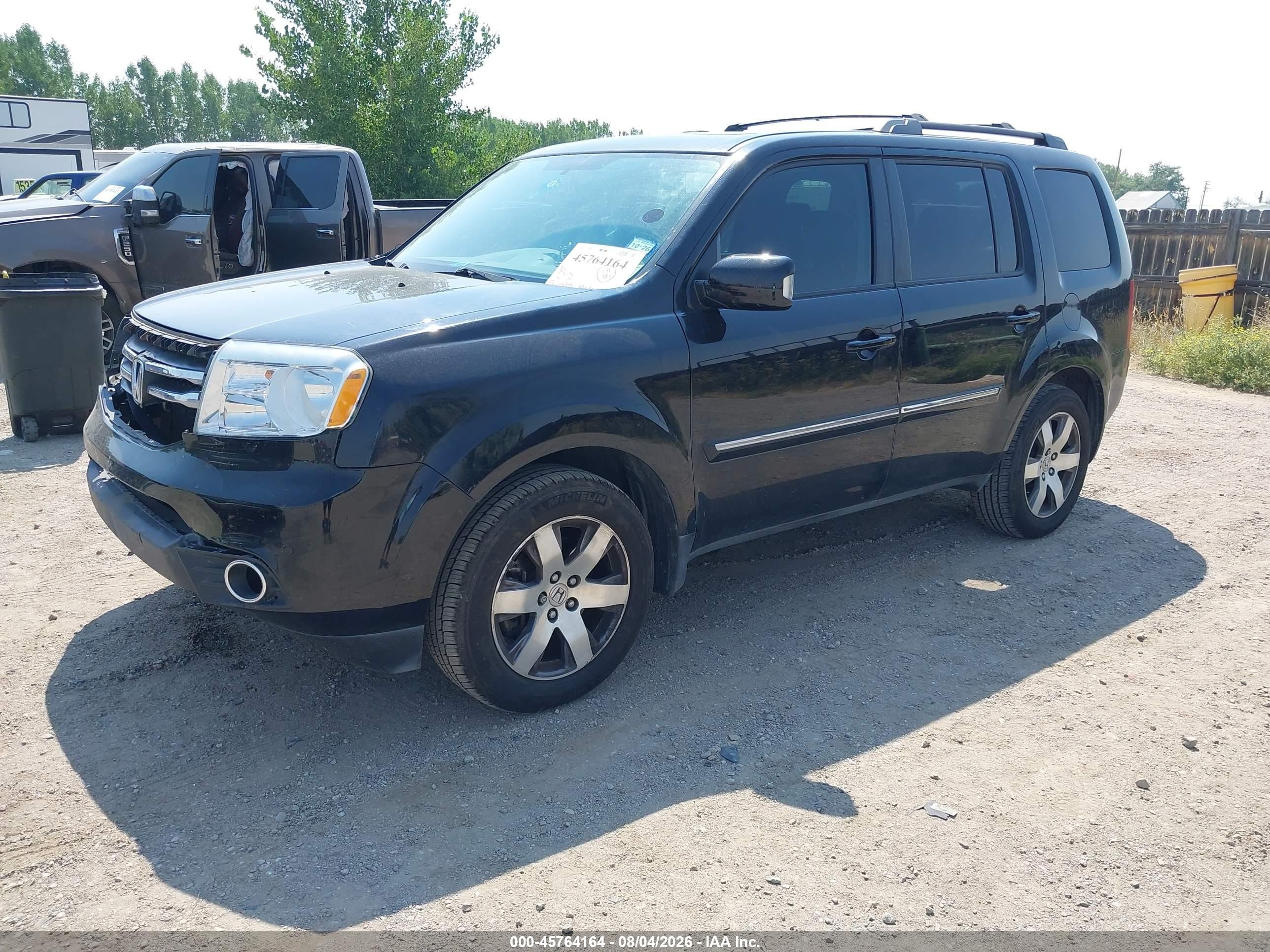 2014 Honda Pilot Touring Black vin: 5FNYF3H9XEB004135