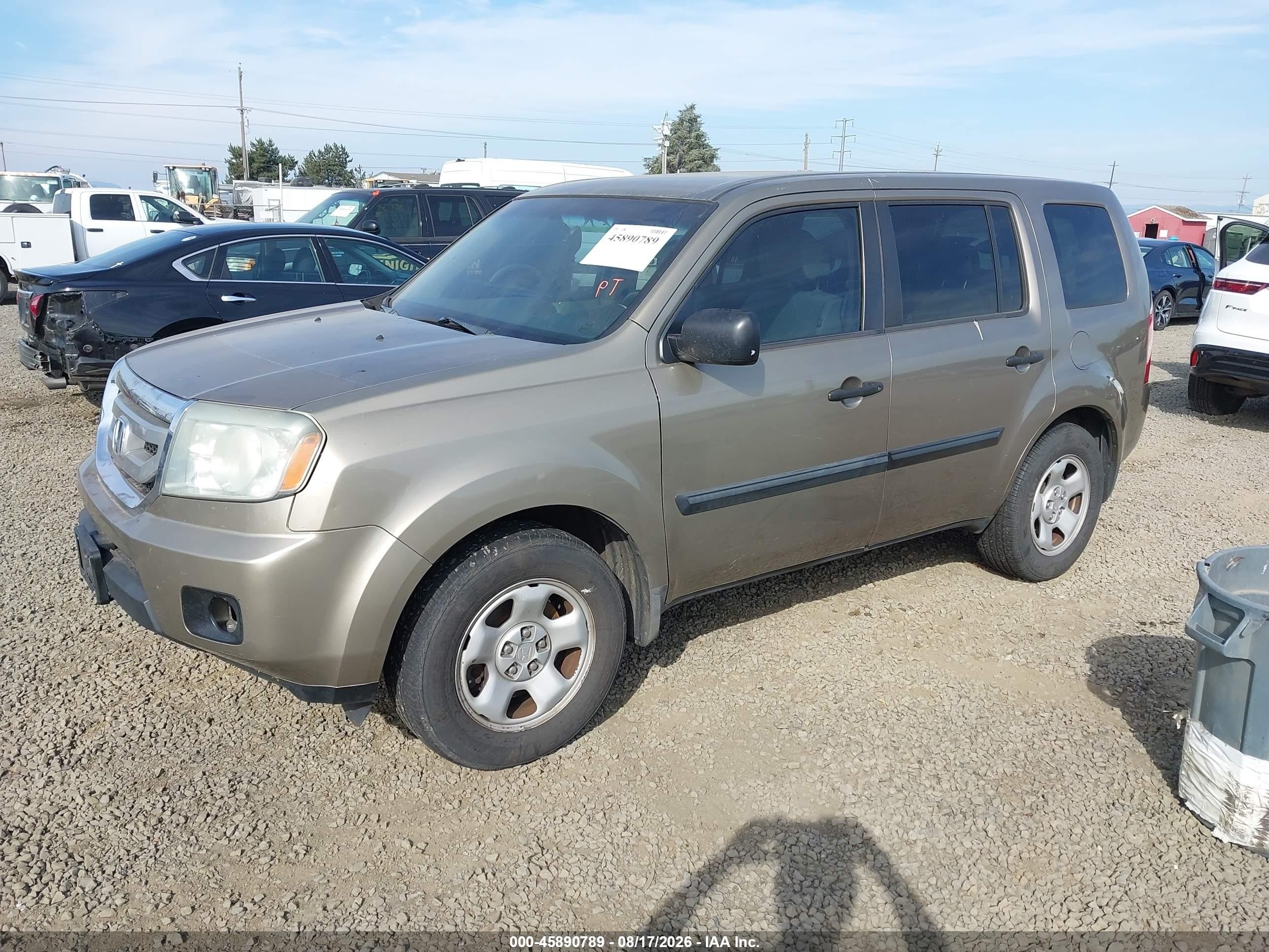 2009 Honda Pilot Lx Коричневый vin: 5FNYF48239B031563