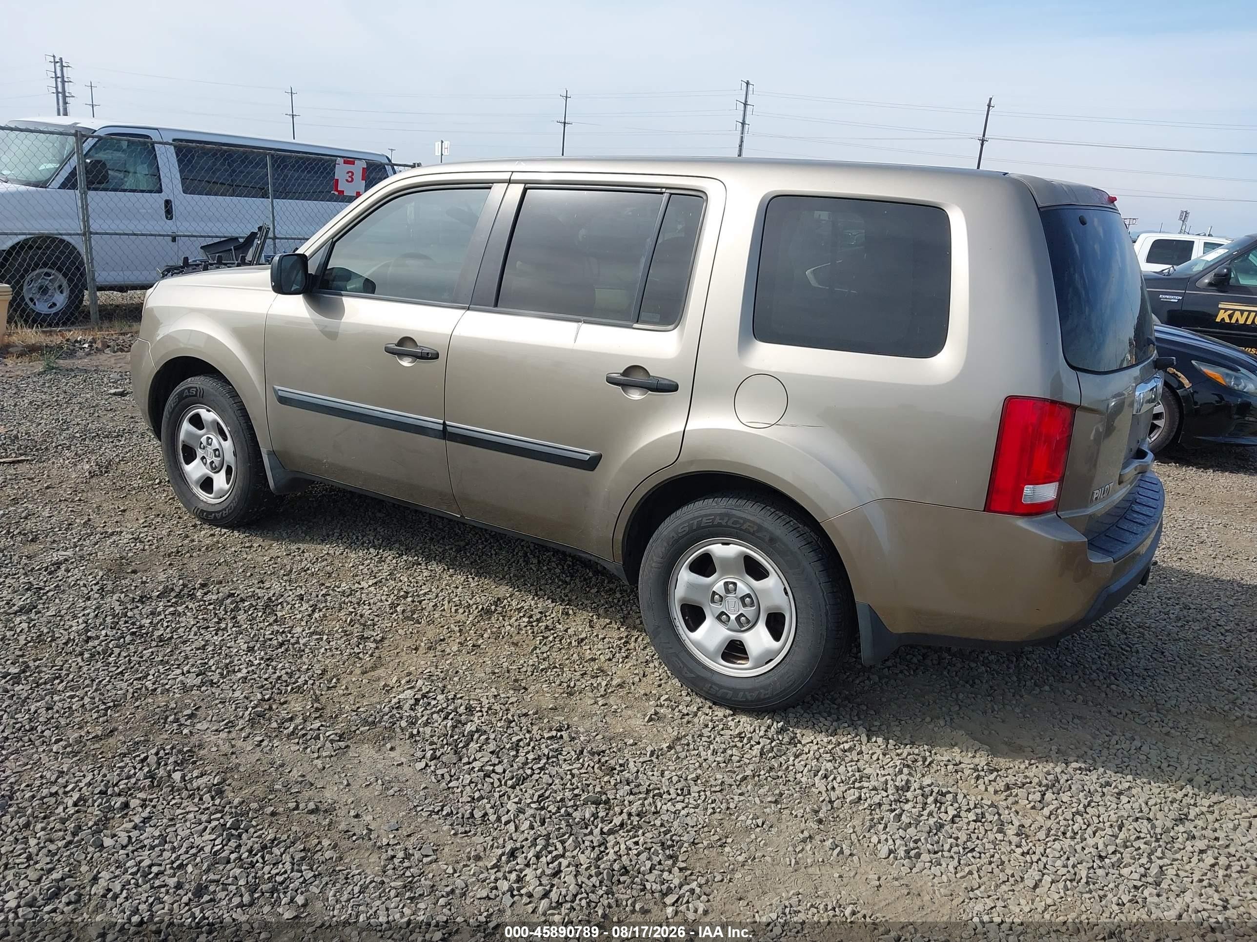 2009 Honda Pilot Lx Коричневый vin: 5FNYF48239B031563