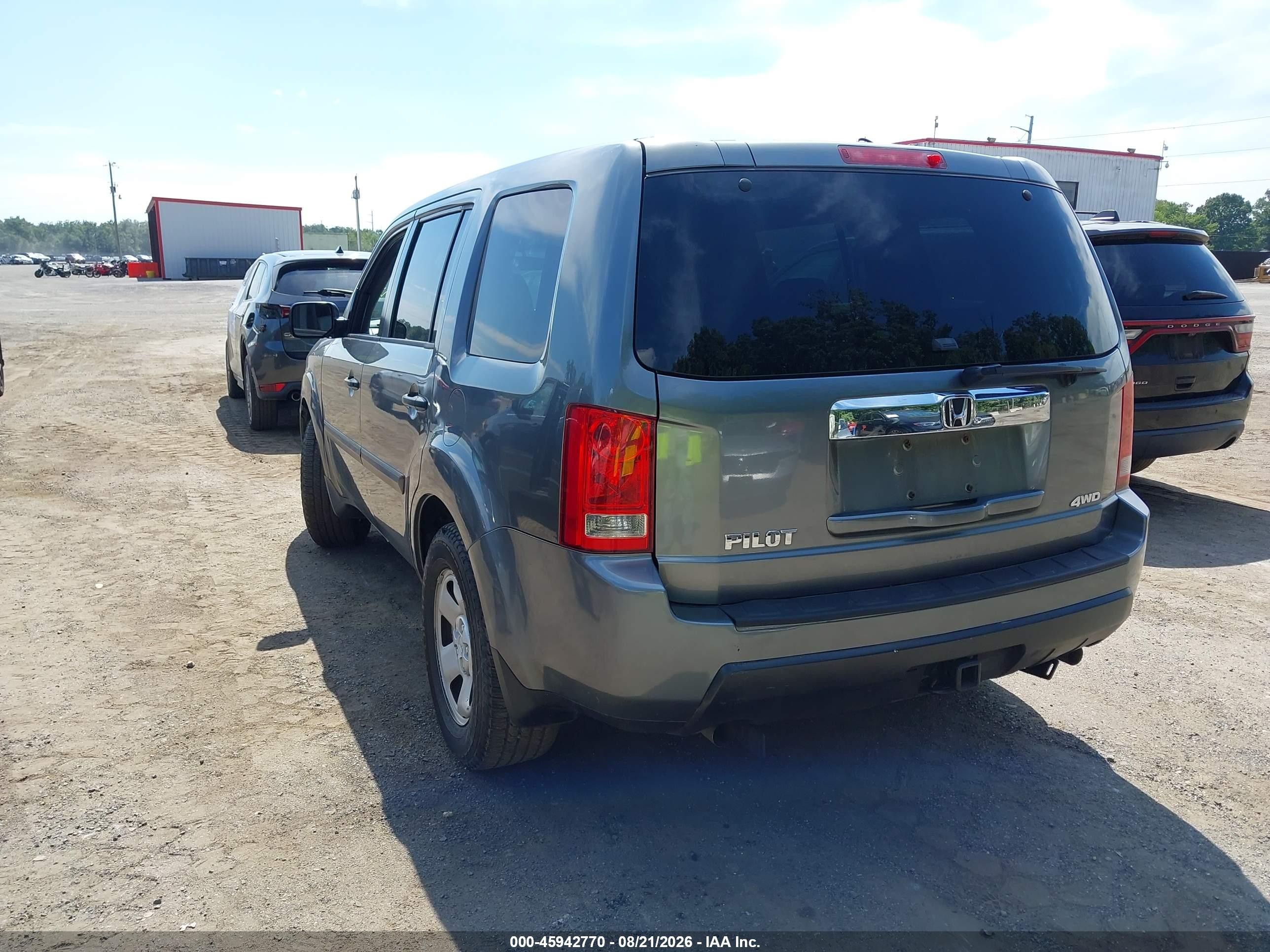 2009 Honda Pilot Lx Gray vin: 5FNYF48249B043284