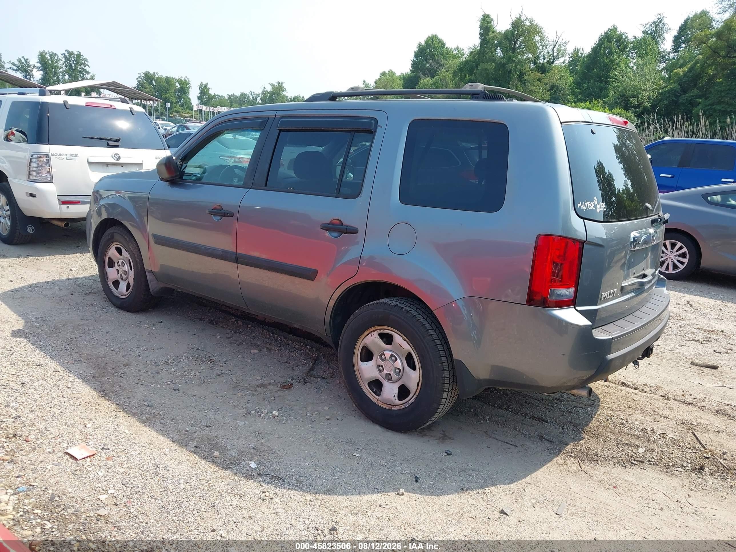 2009 Honda Pilot Lx Gray vin: 5FNYF48279B028732