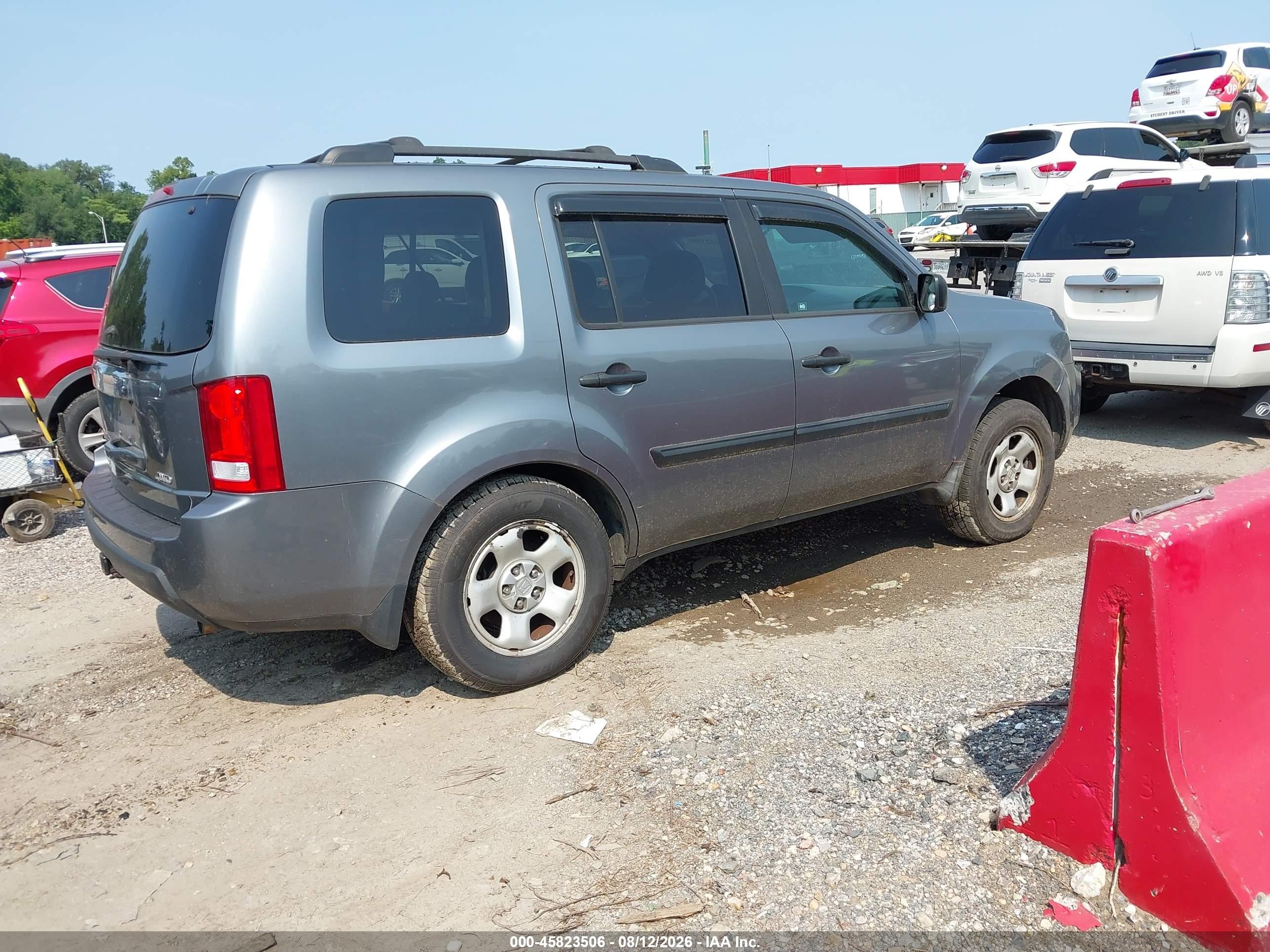 2009 Honda Pilot Lx Gray vin: 5FNYF48279B028732