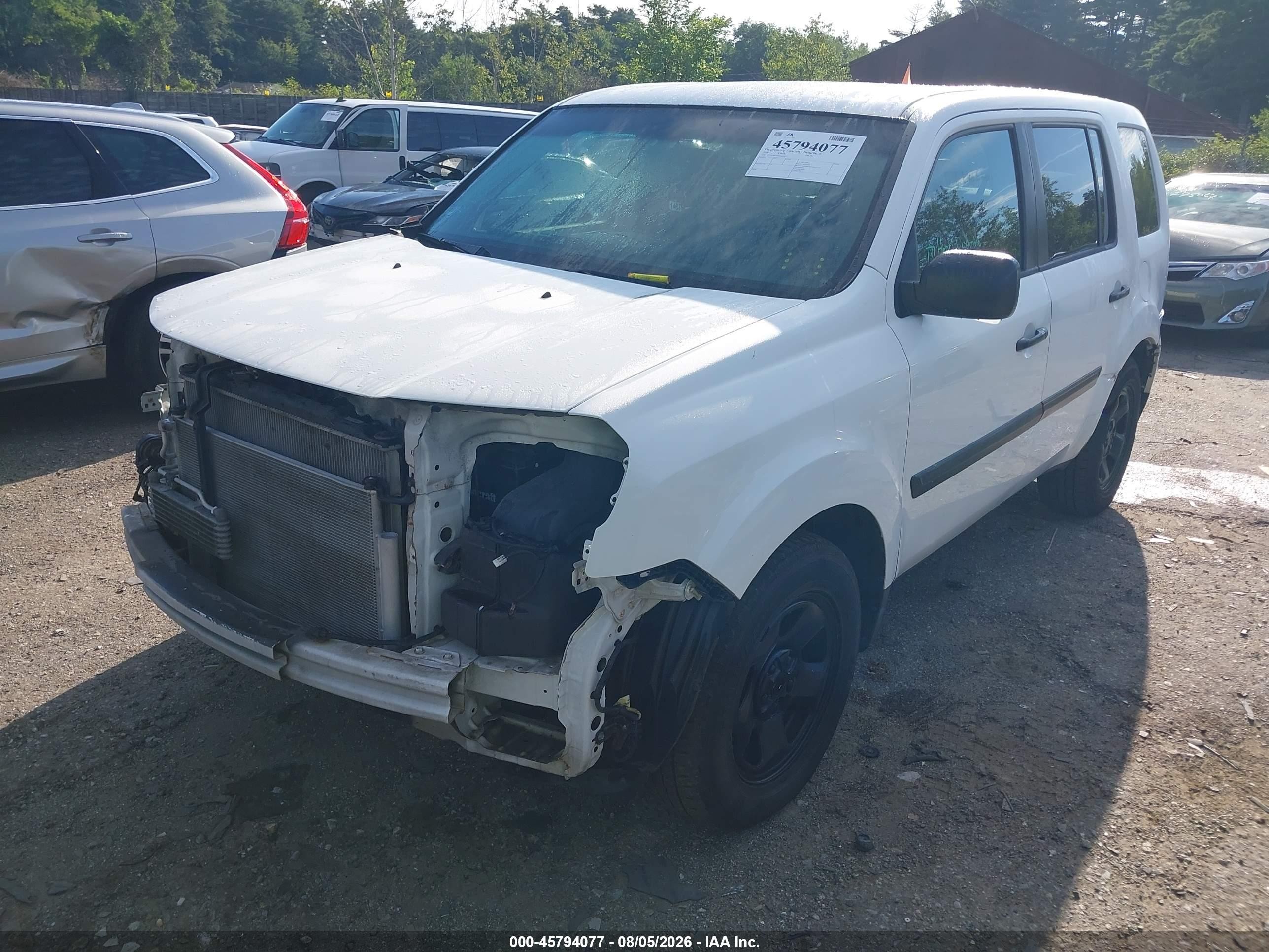 2009 Honda Pilot Lx White vin: 5FNYF48289B056250