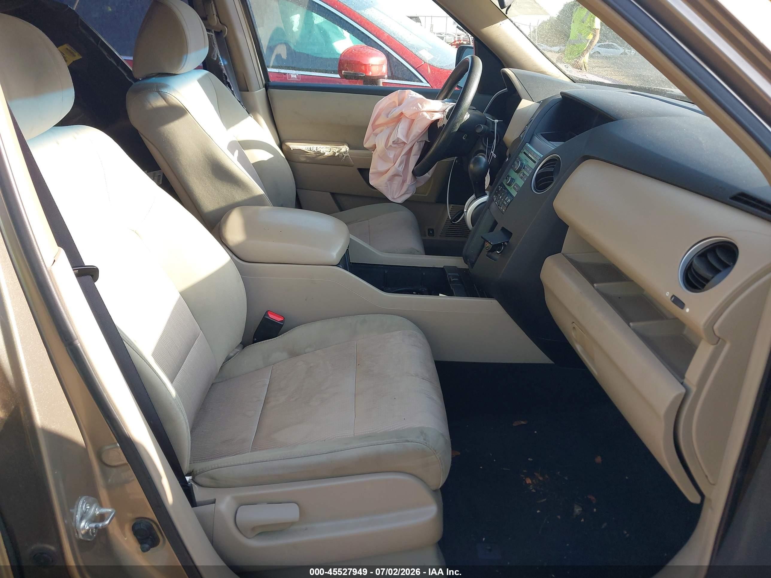 2009 Honda Pilot Ex Brown vin: 5FNYF48409B008940