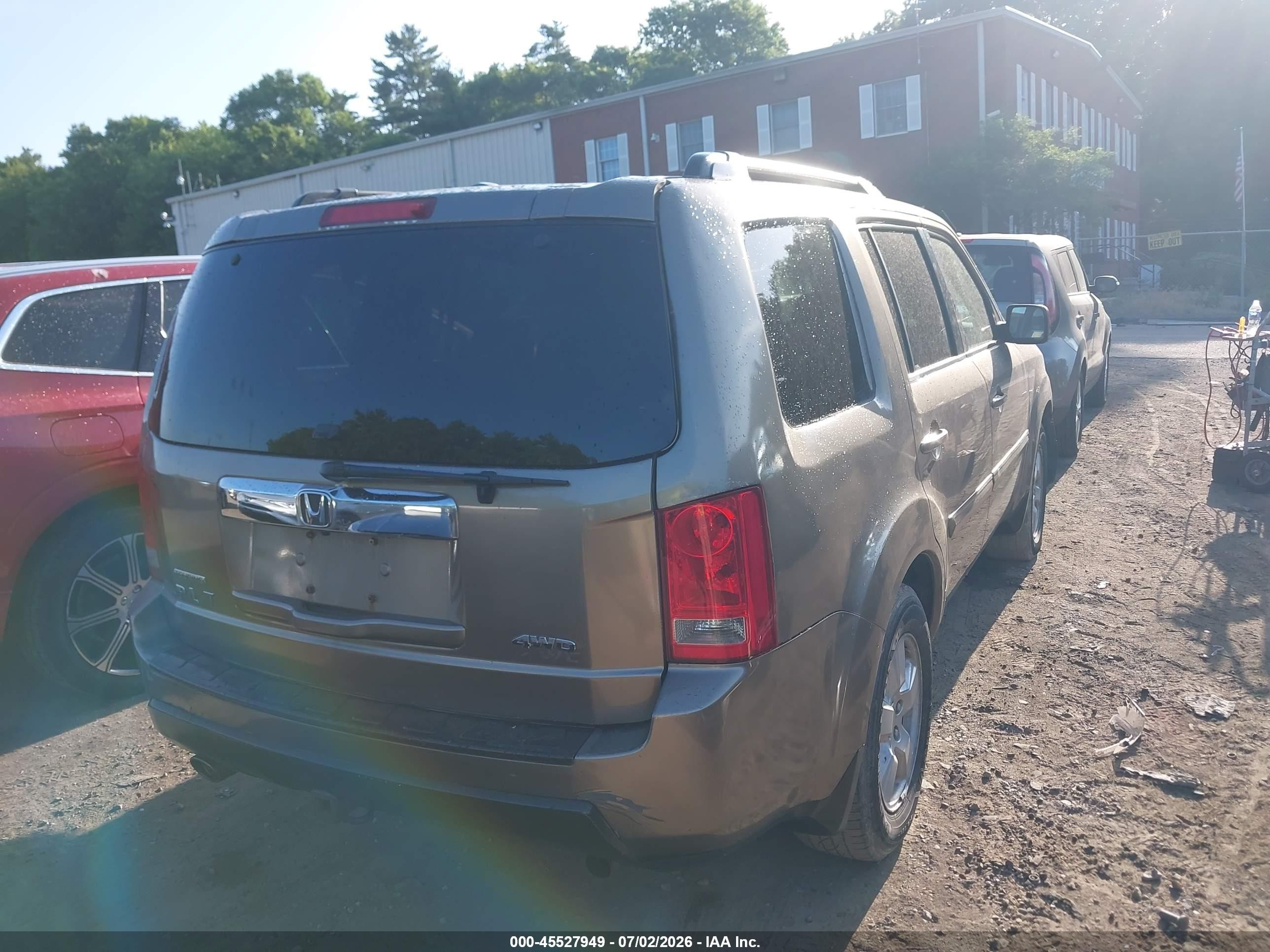 2009 Honda Pilot Ex Brown vin: 5FNYF48409B008940
