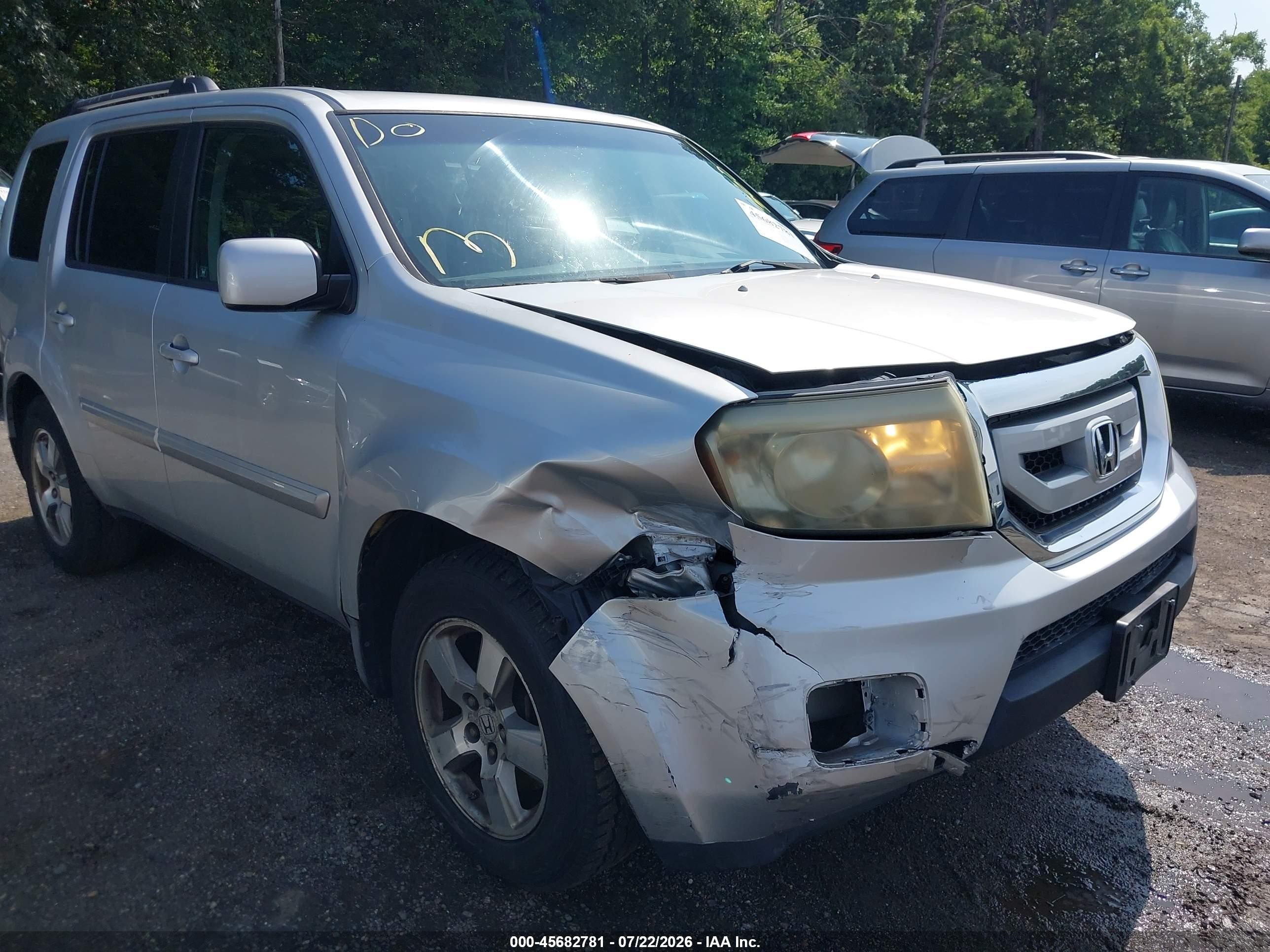 2009 Honda Pilot Ex Silver vin: 5FNYF48409B011529
