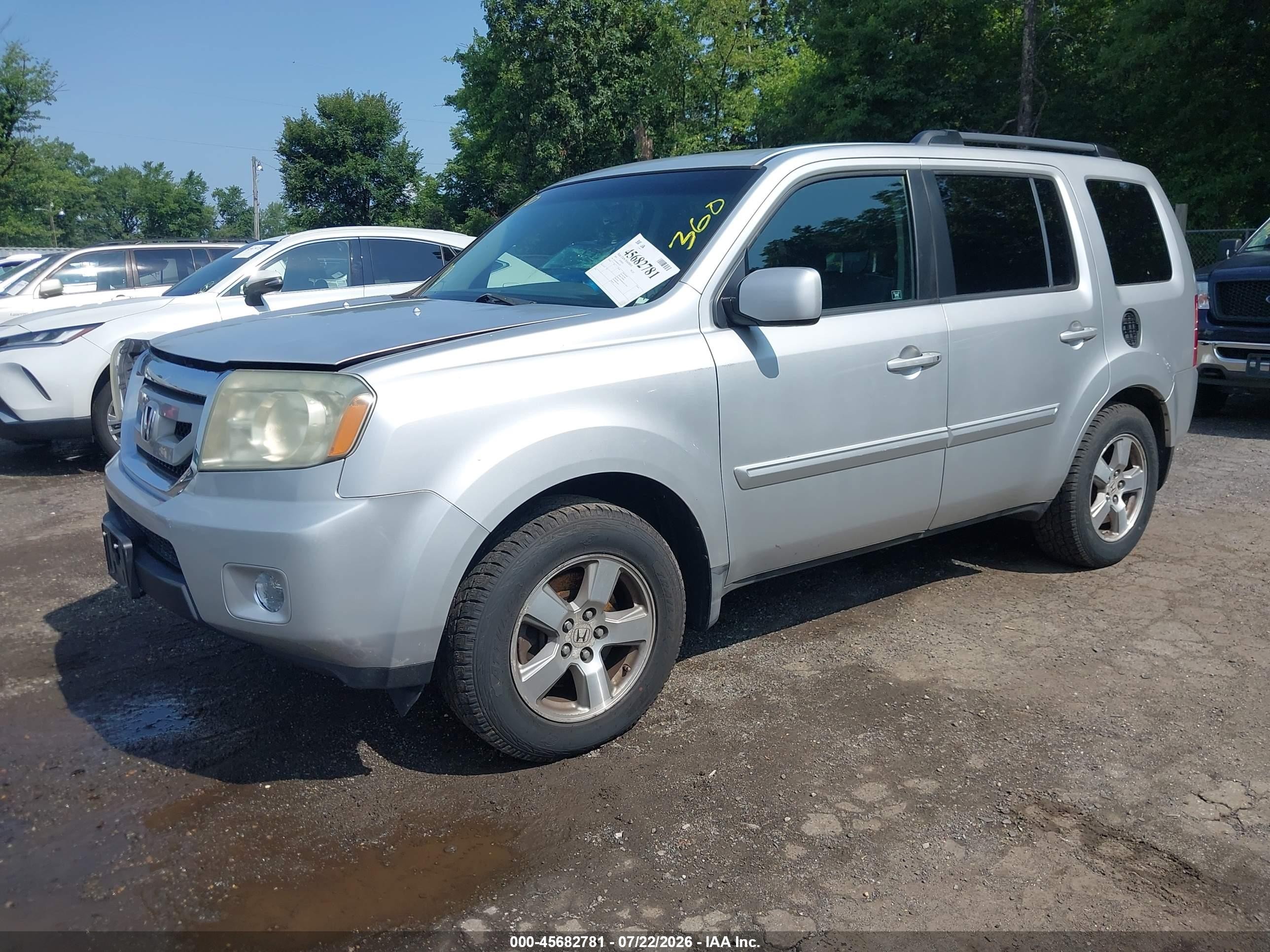 2009 Honda Pilot Ex Silver vin: 5FNYF48409B011529