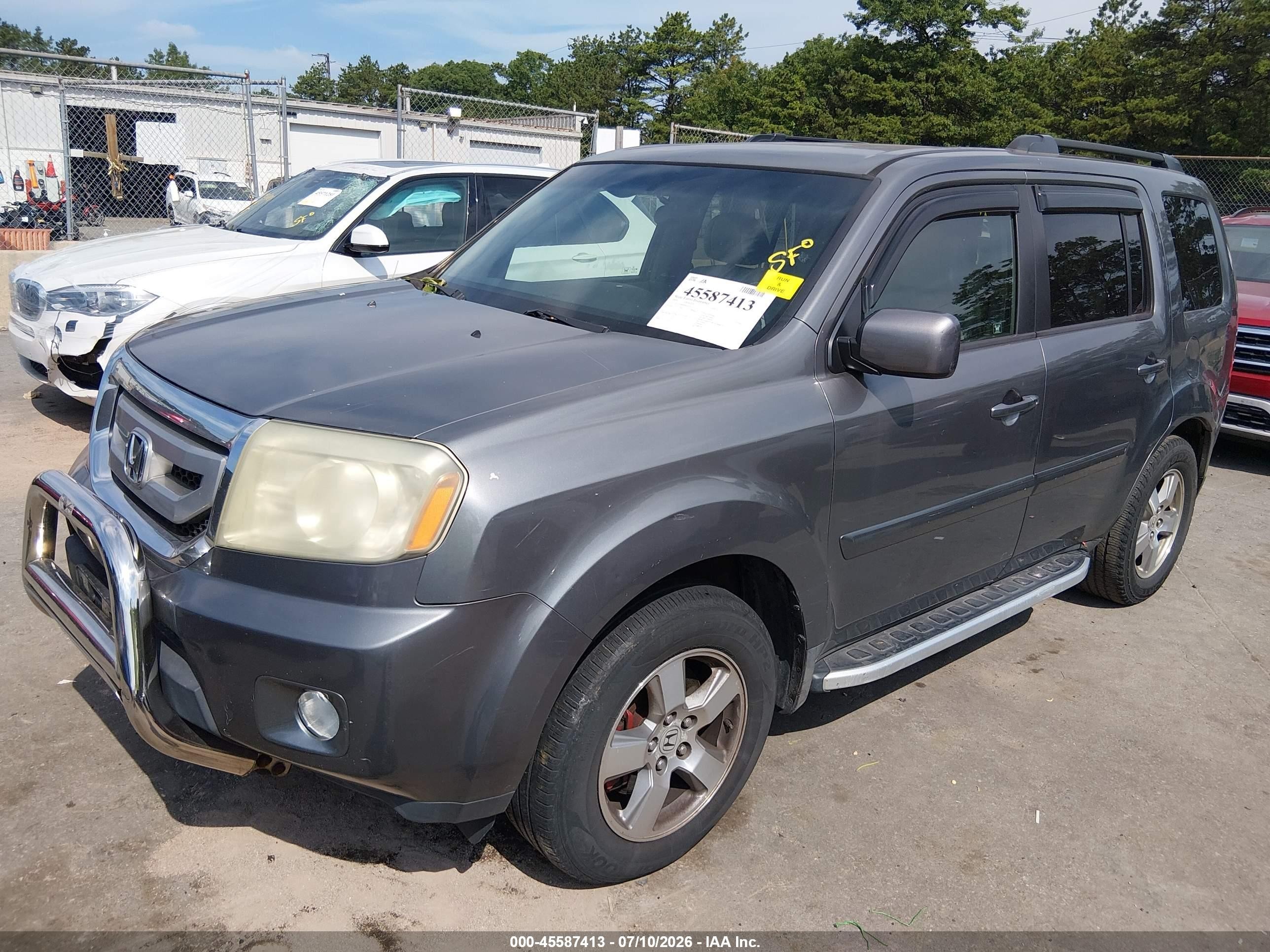 2009 Honda Pilot Ex Gray vin: 5FNYF48409B052212