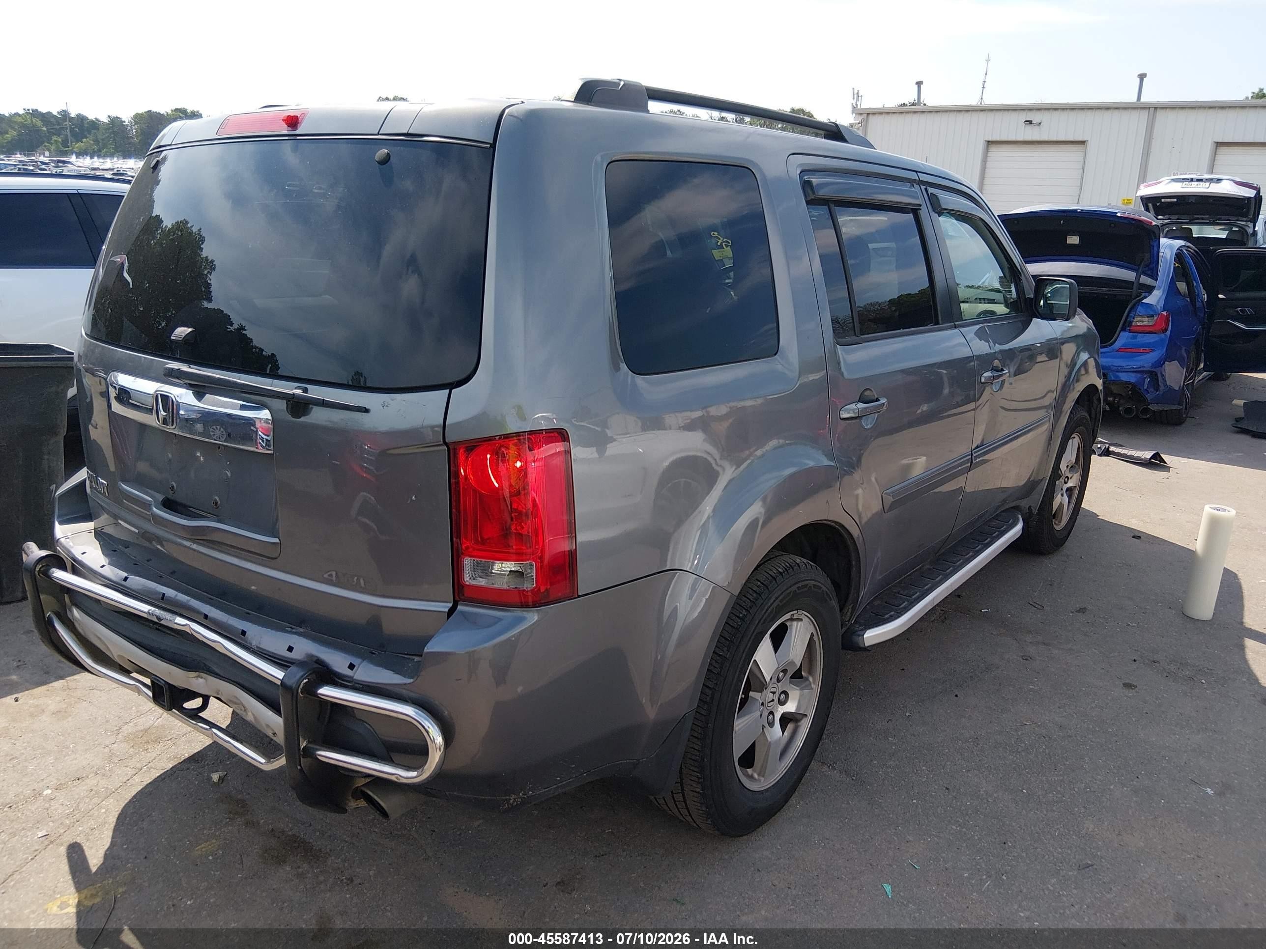 2009 Honda Pilot Ex Gray vin: 5FNYF48409B052212