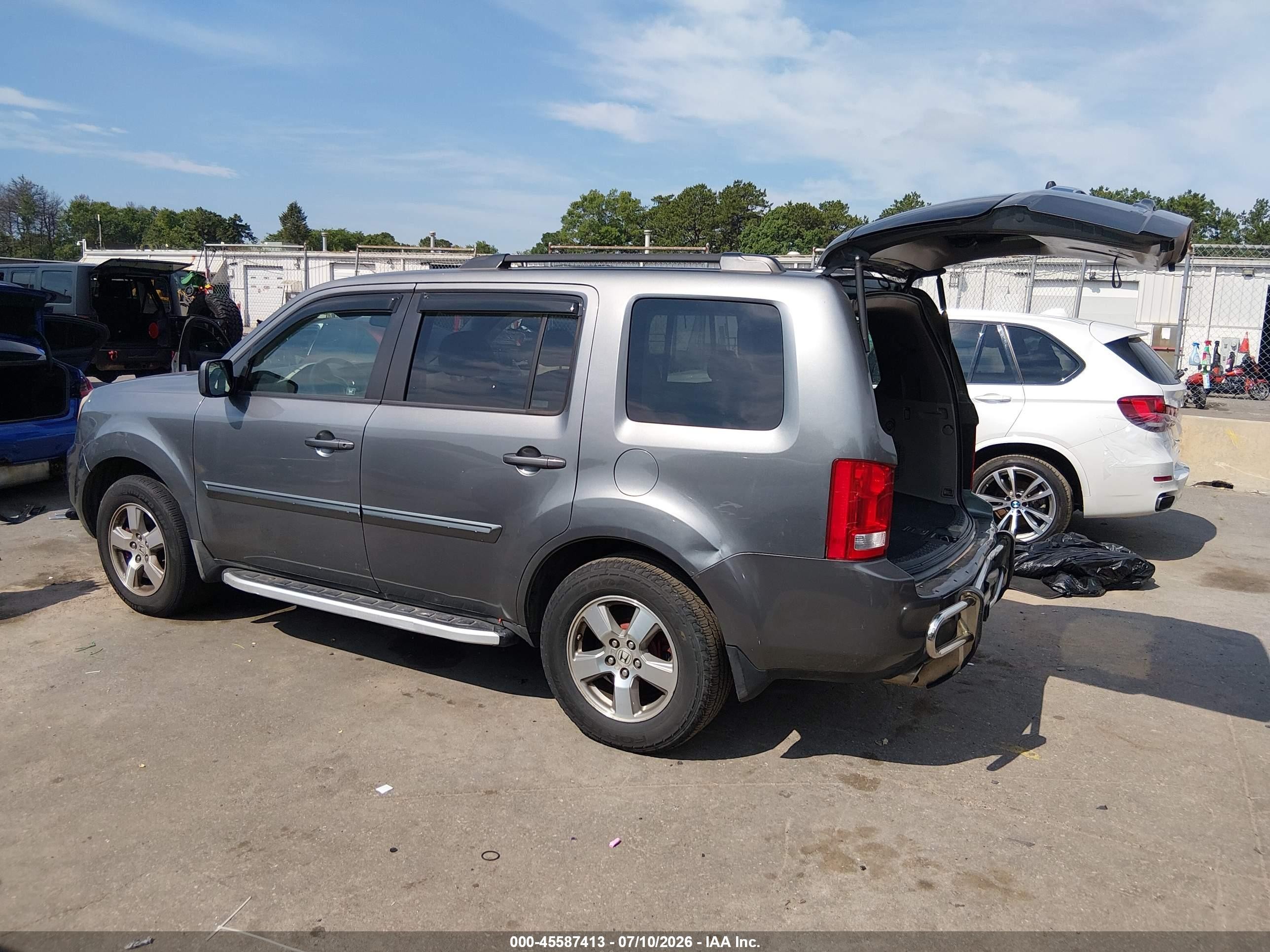2009 Honda Pilot Ex Gray vin: 5FNYF48409B052212