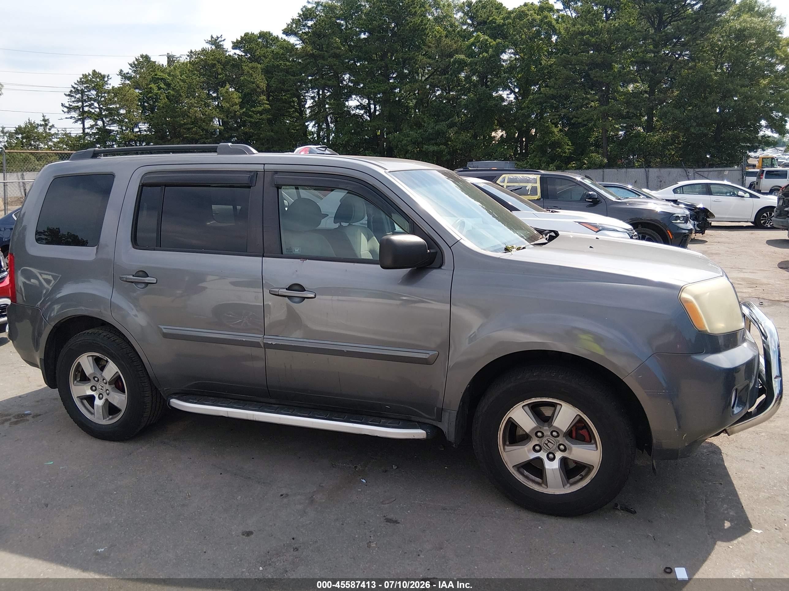 2009 Honda Pilot Ex Gray vin: 5FNYF48409B052212