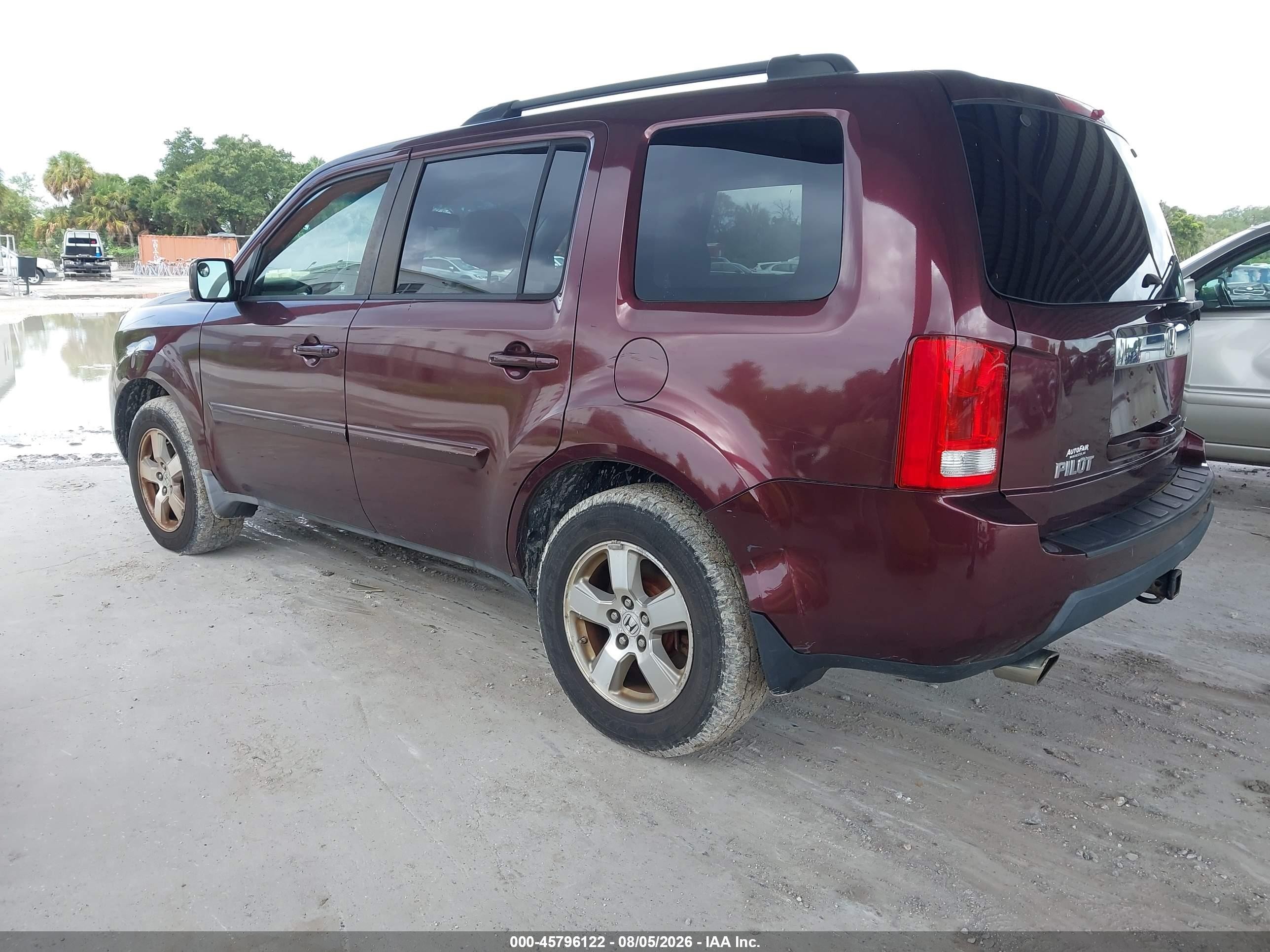 2009 Honda Pilot Ex Темно-бордовый vin: 5FNYF48419B010552