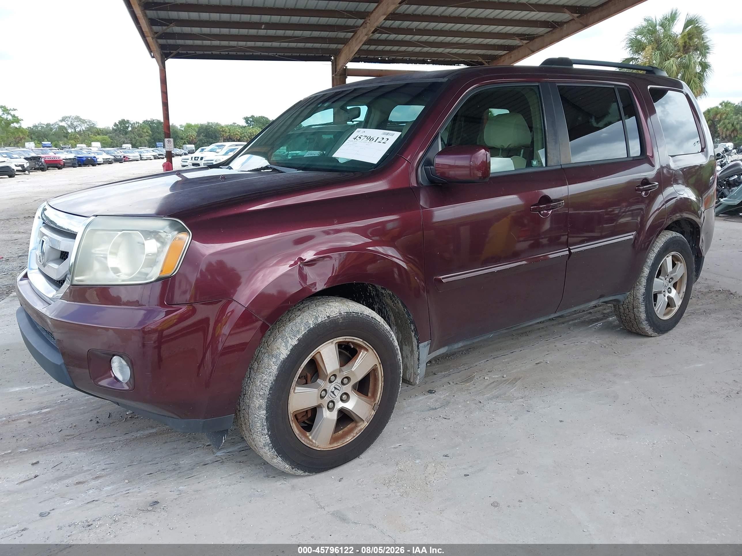 2009 Honda Pilot Ex Темно-бордовый vin: 5FNYF48419B010552