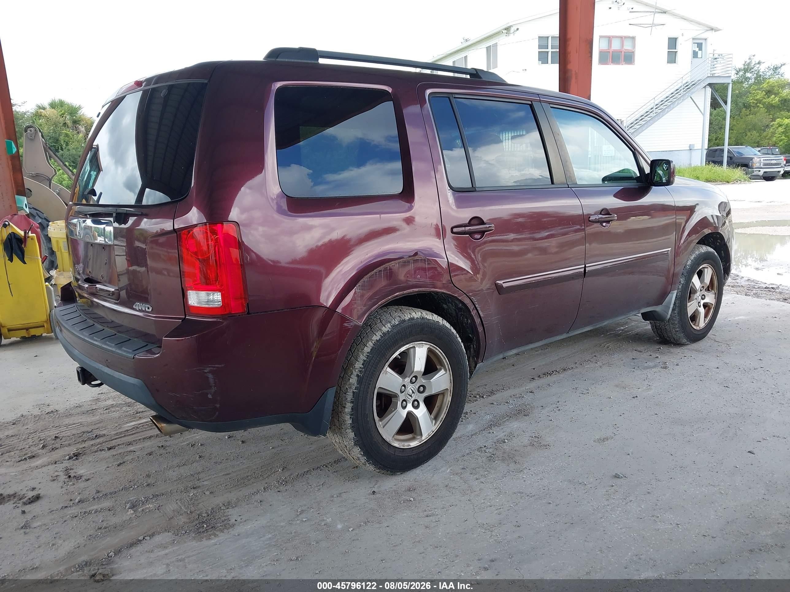 2009 Honda Pilot Ex Темно-бордовый vin: 5FNYF48419B010552