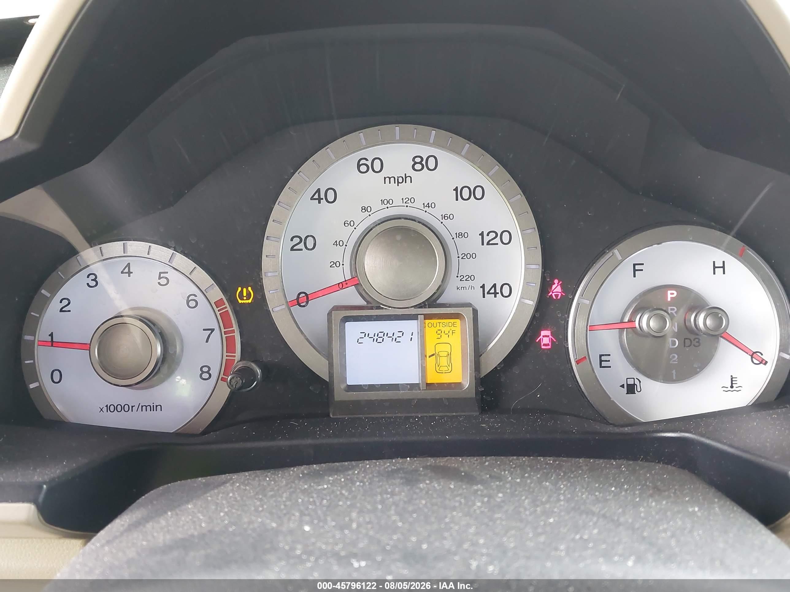 2009 Honda Pilot Ex Темно-бордовый vin: 5FNYF48419B010552