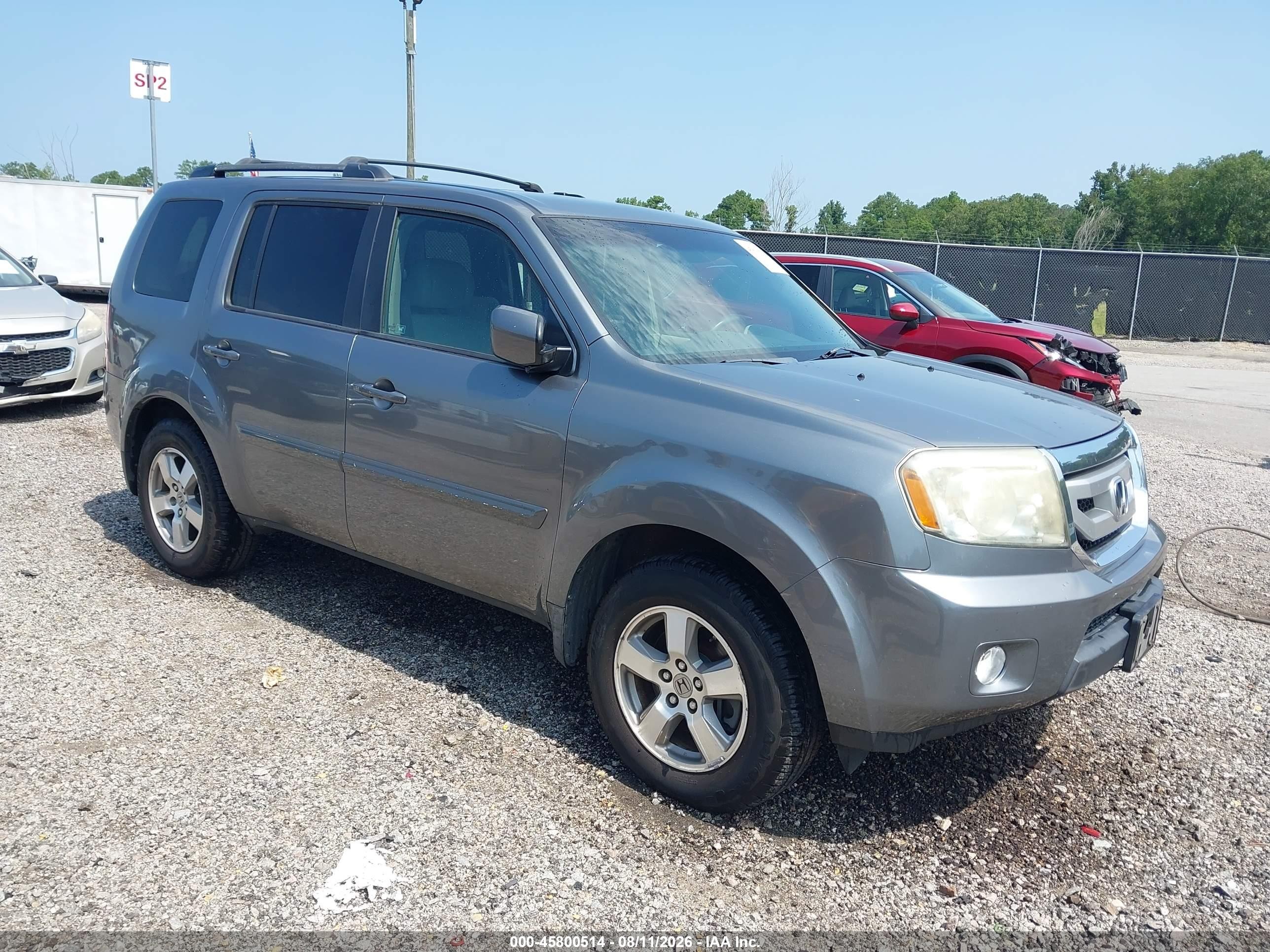 2009 Honda Pilot Ex Gray vin: 5FNYF48419B055443