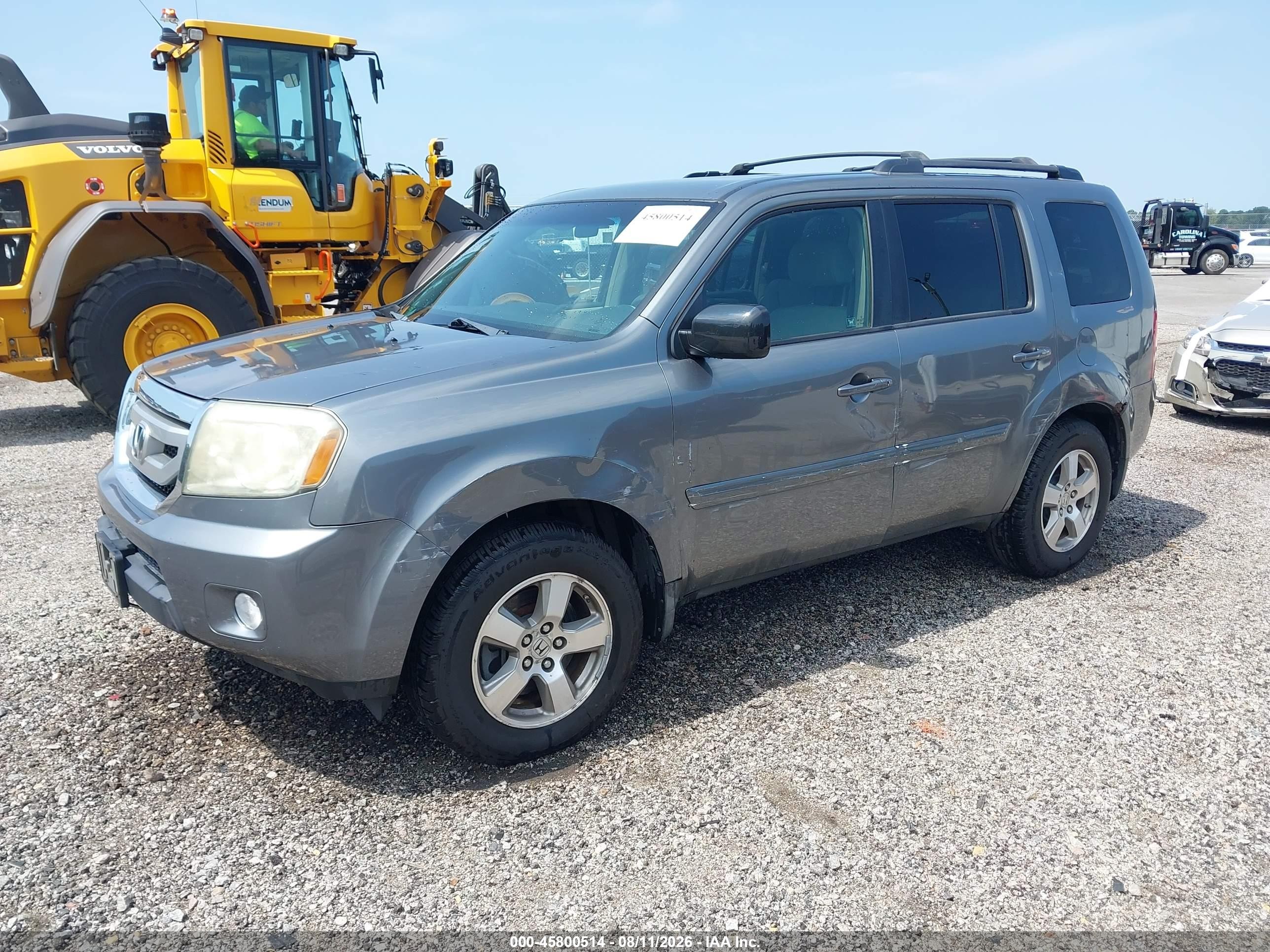 2009 Honda Pilot Ex Gray vin: 5FNYF48419B055443
