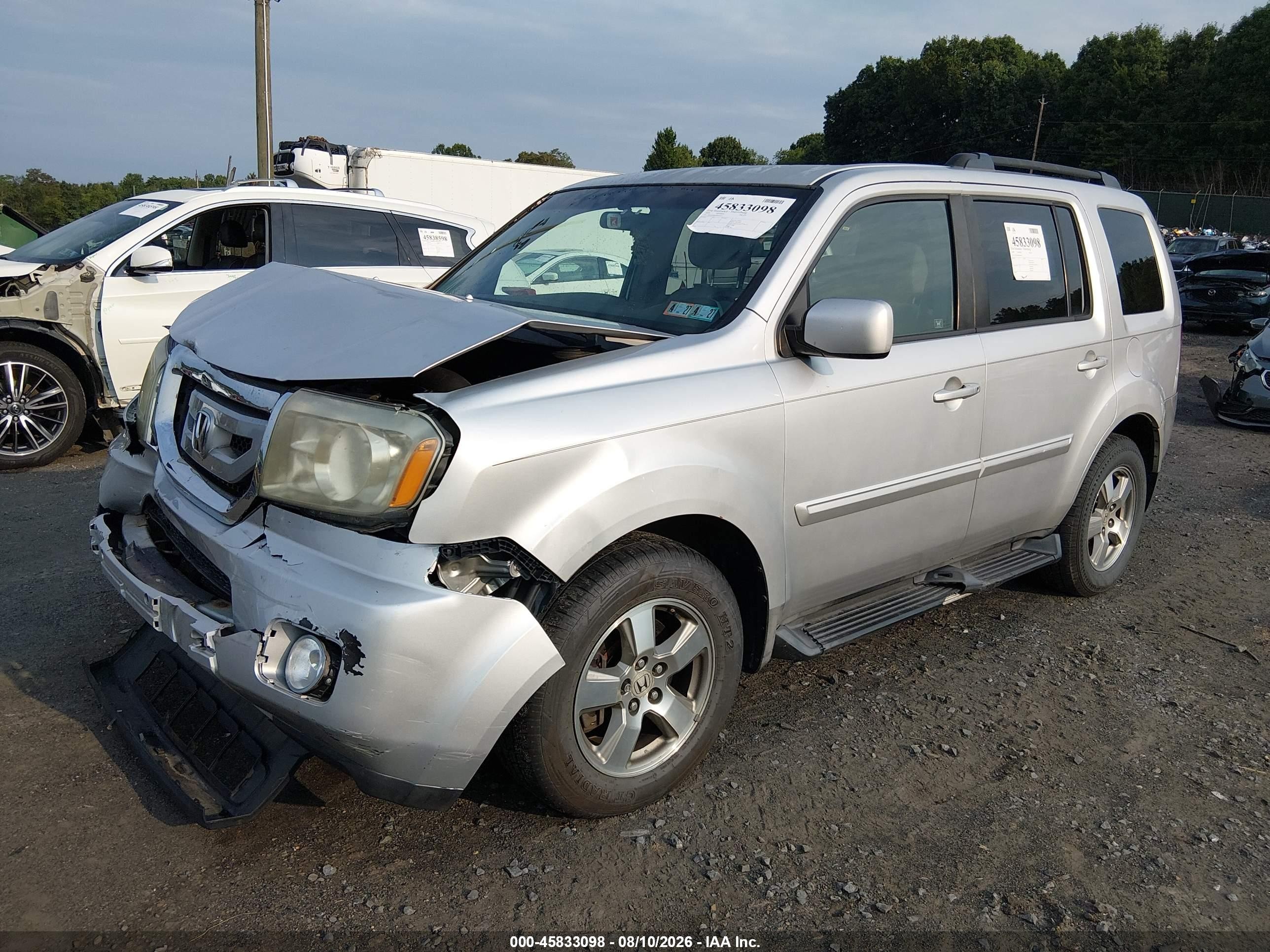 2009 Honda Pilot Ex Silver vin: 5FNYF48439B026834