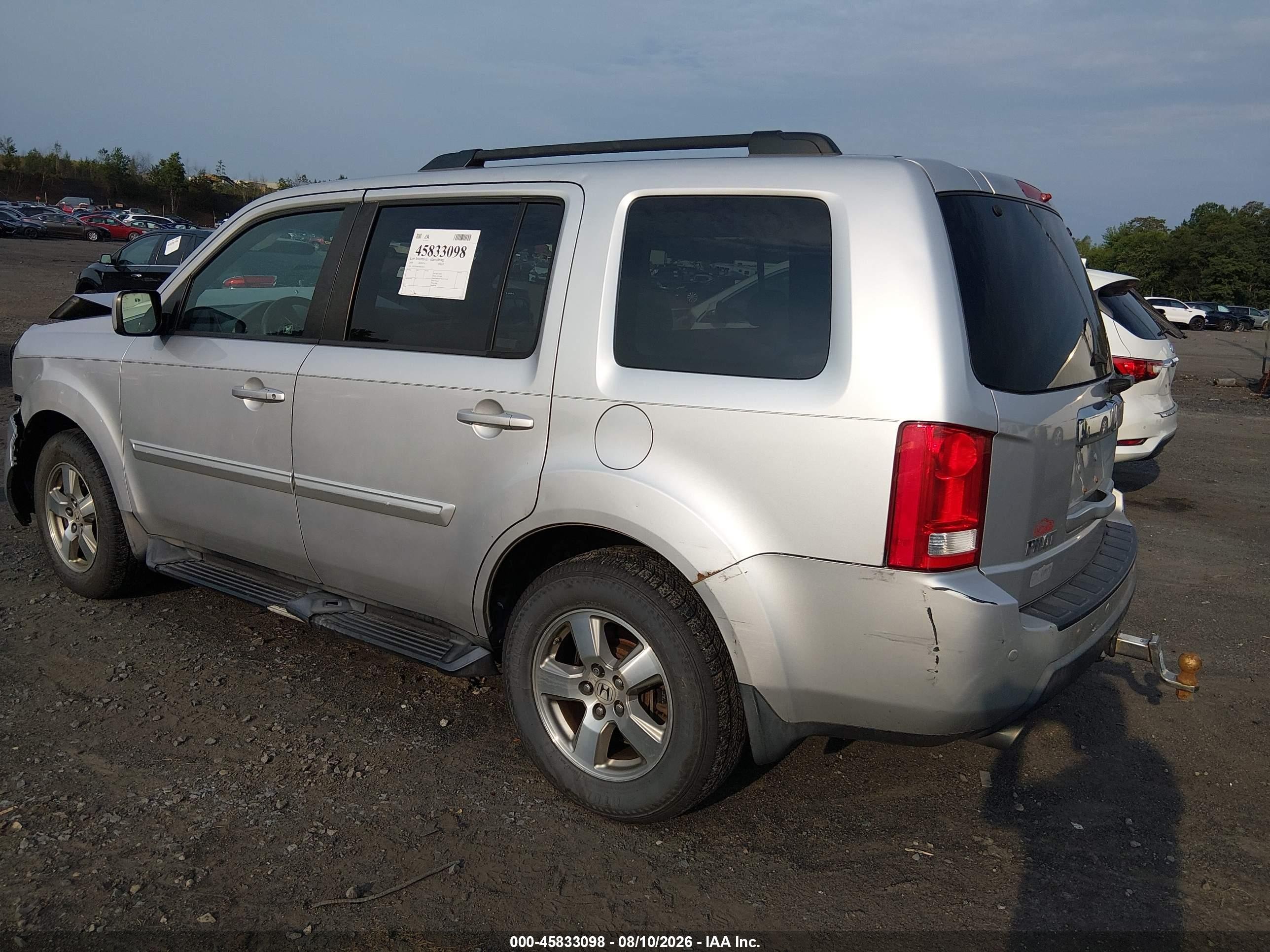 2009 Honda Pilot Ex Silver vin: 5FNYF48439B026834