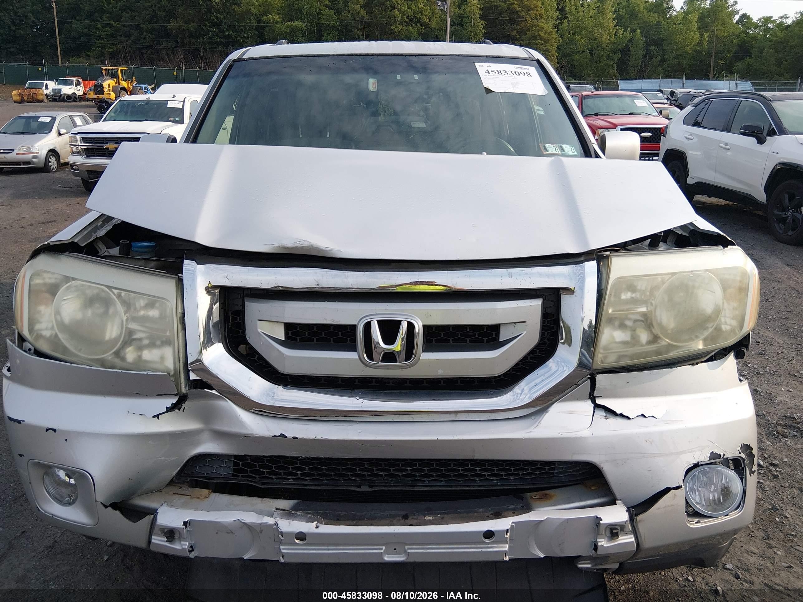 2009 Honda Pilot Ex Silver vin: 5FNYF48439B026834