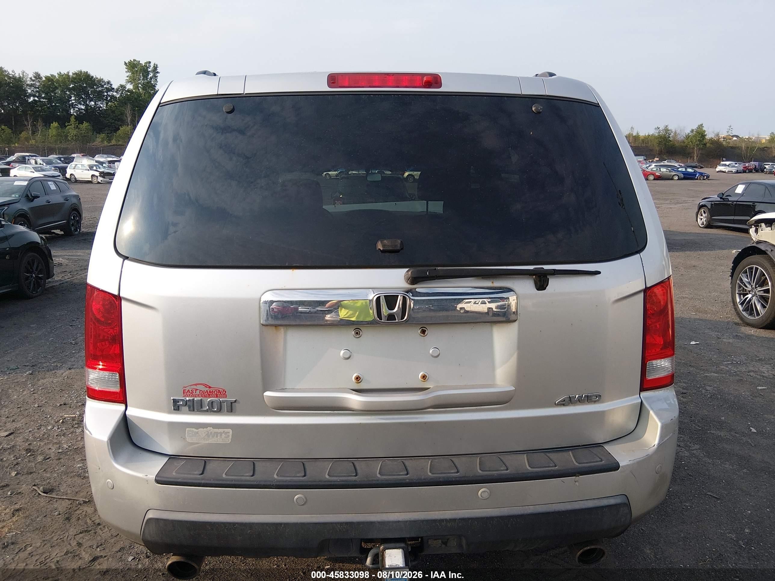 2009 Honda Pilot Ex Silver vin: 5FNYF48439B026834