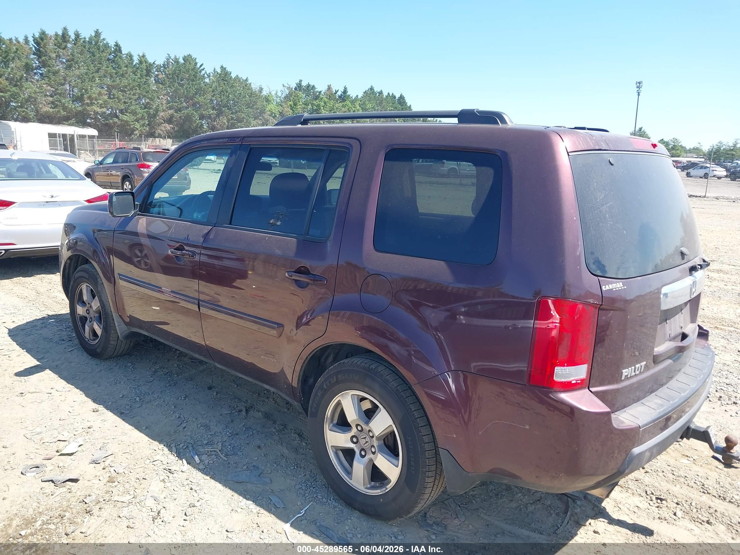 2009 Honda Pilot Ex Purple vin: 5FNYF48439B047716