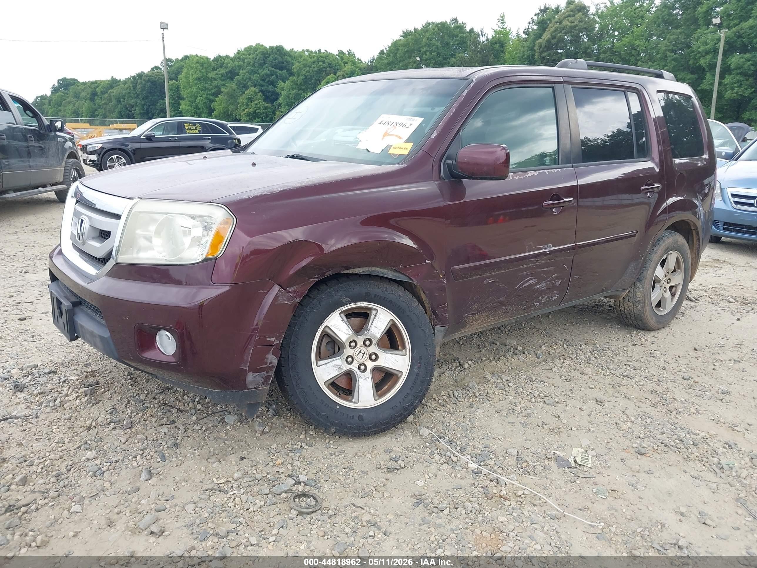 2009 Honda Pilot Ex Бордовый vin: 5FNYF48449B025577