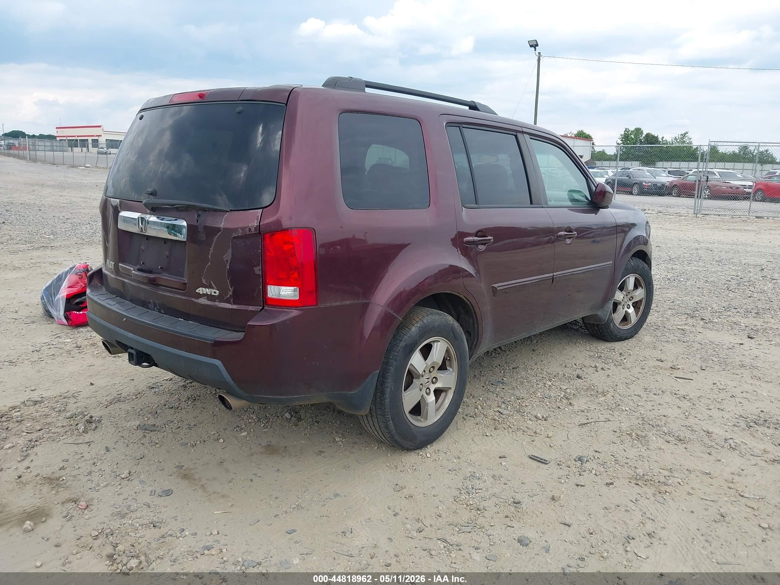 2009 Honda Pilot Ex Бордовый vin: 5FNYF48449B025577