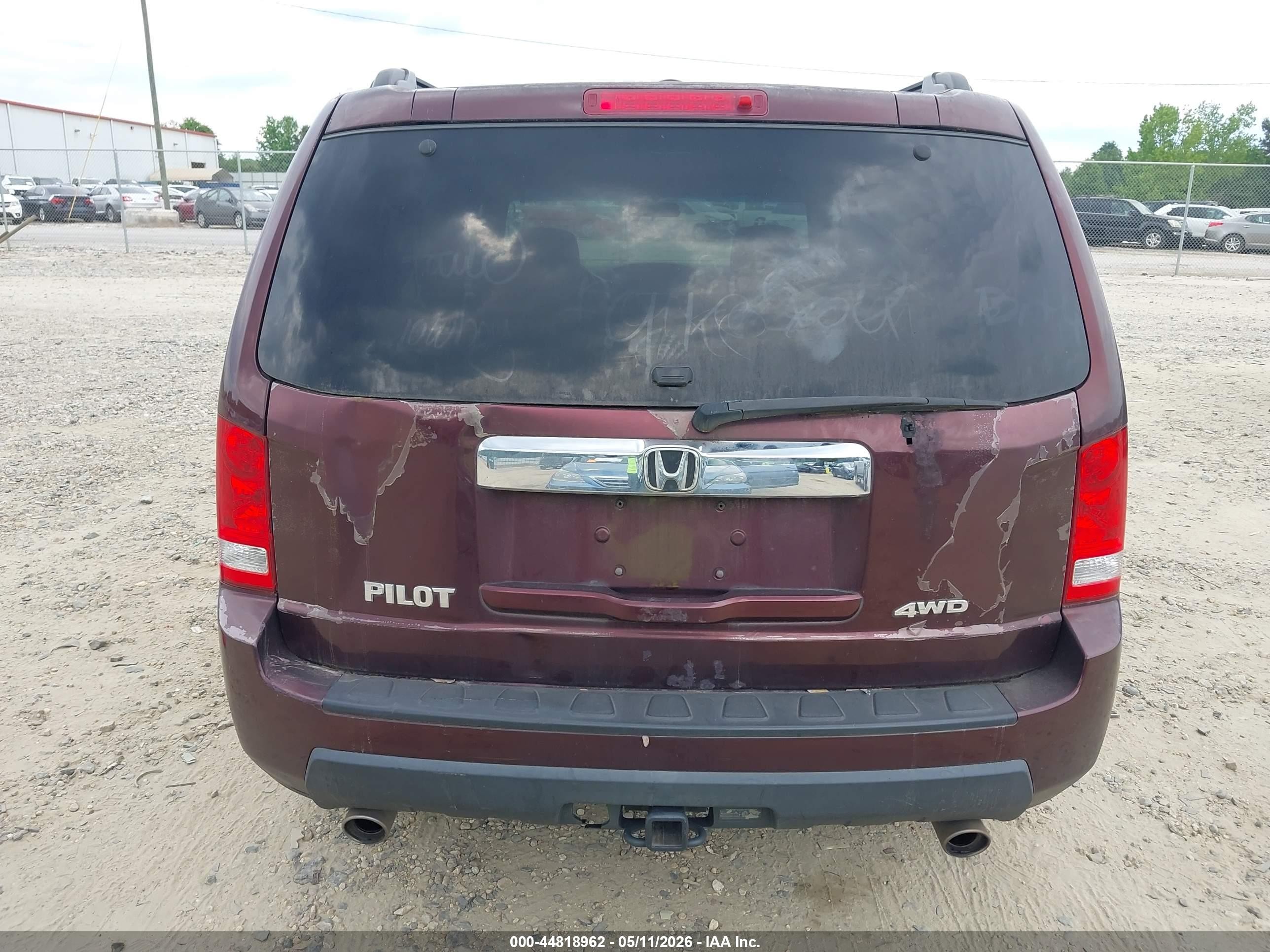 2009 Honda Pilot Ex Бордовый vin: 5FNYF48449B025577