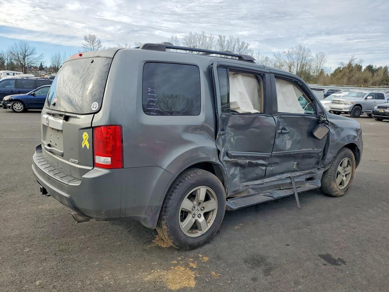 2009 Honda Pilot Ex Серый vin: 5FNYF48469B002365