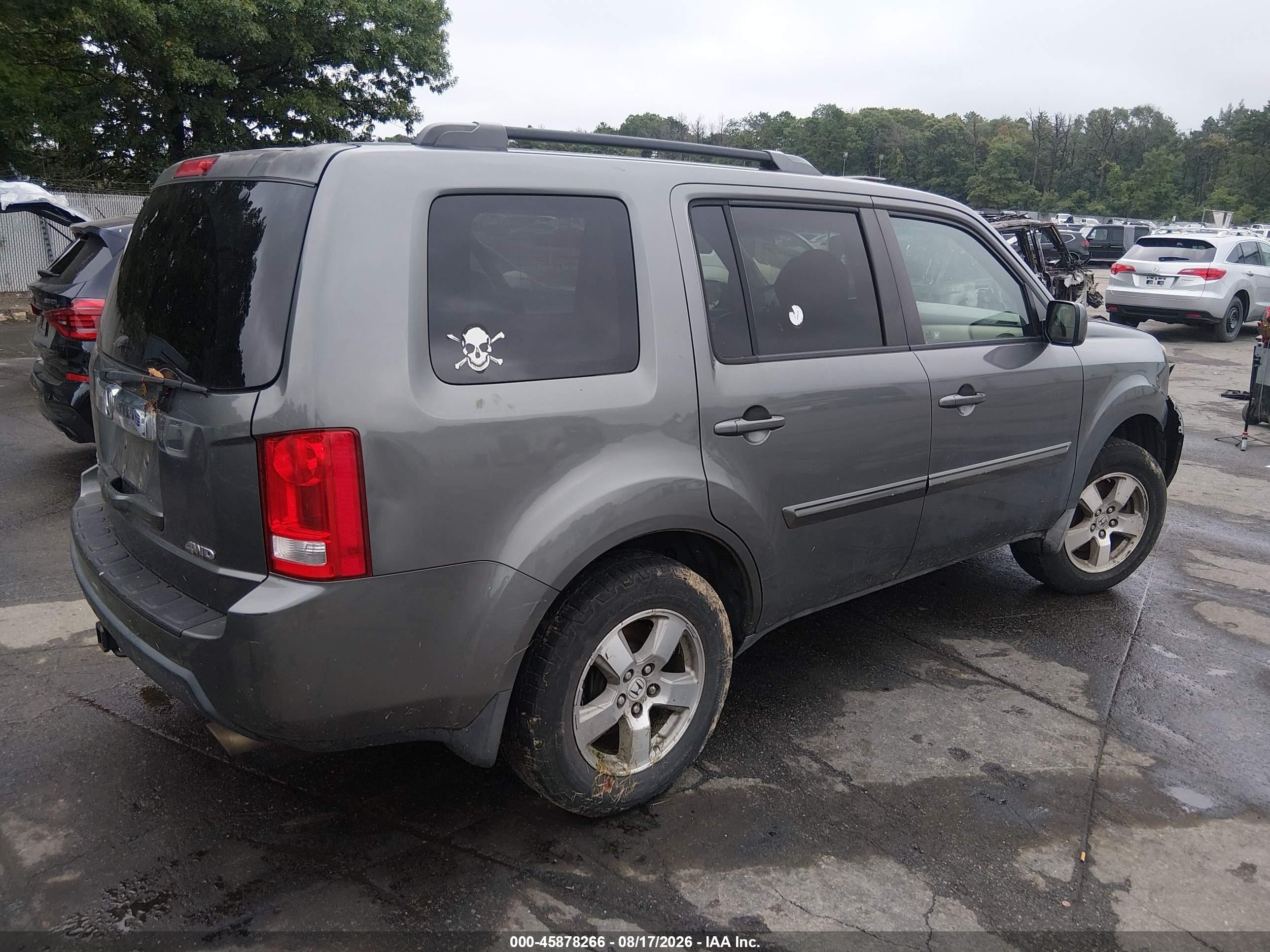 2009 Honda Pilot Ex Gray vin: 5FNYF48469B003435